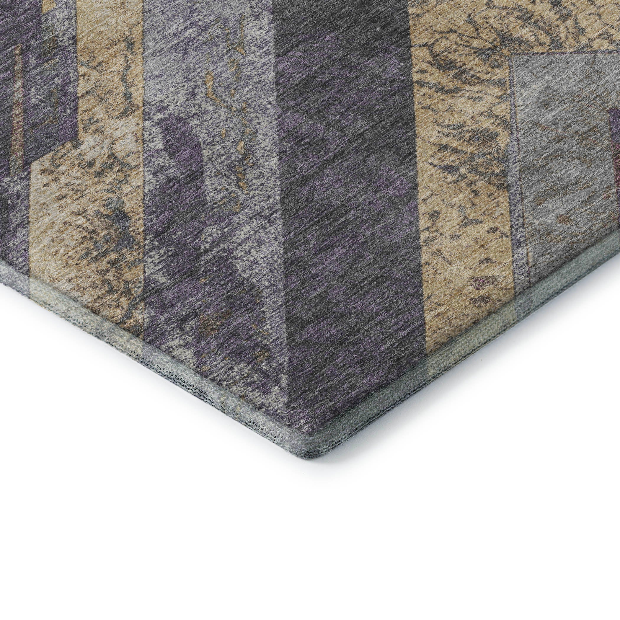 Salzburg Machine Washable Transitional Purple Rug 1'8" x 2'6" #shape_Rectangle