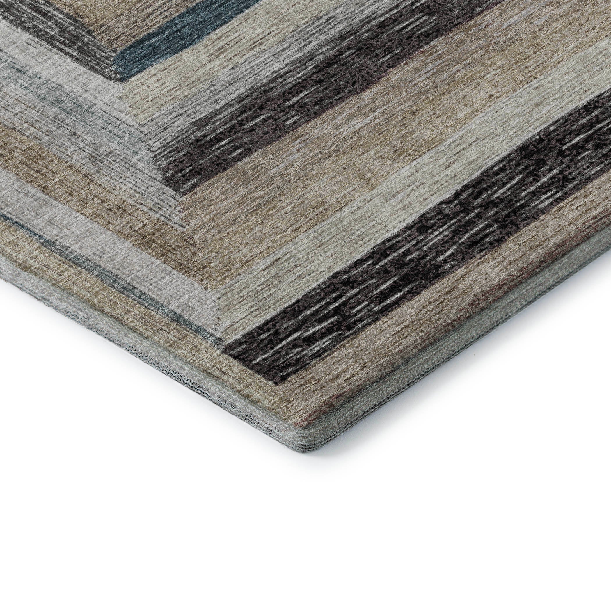 Porto Machine Washable Transitional Beige Brown Rug 1'8" x 2'6" #shape_Rectangle