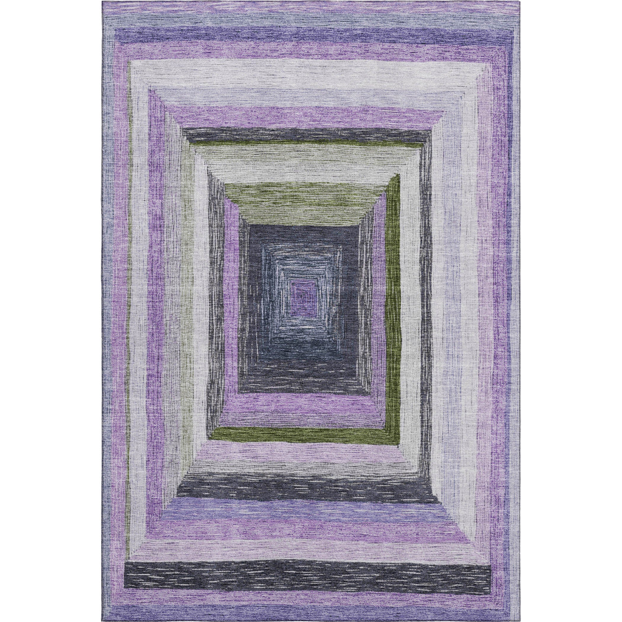 Porto Machine Washable Transitional Lavender Purple Rug 2'6" x 3'10" #shape_Rectangle