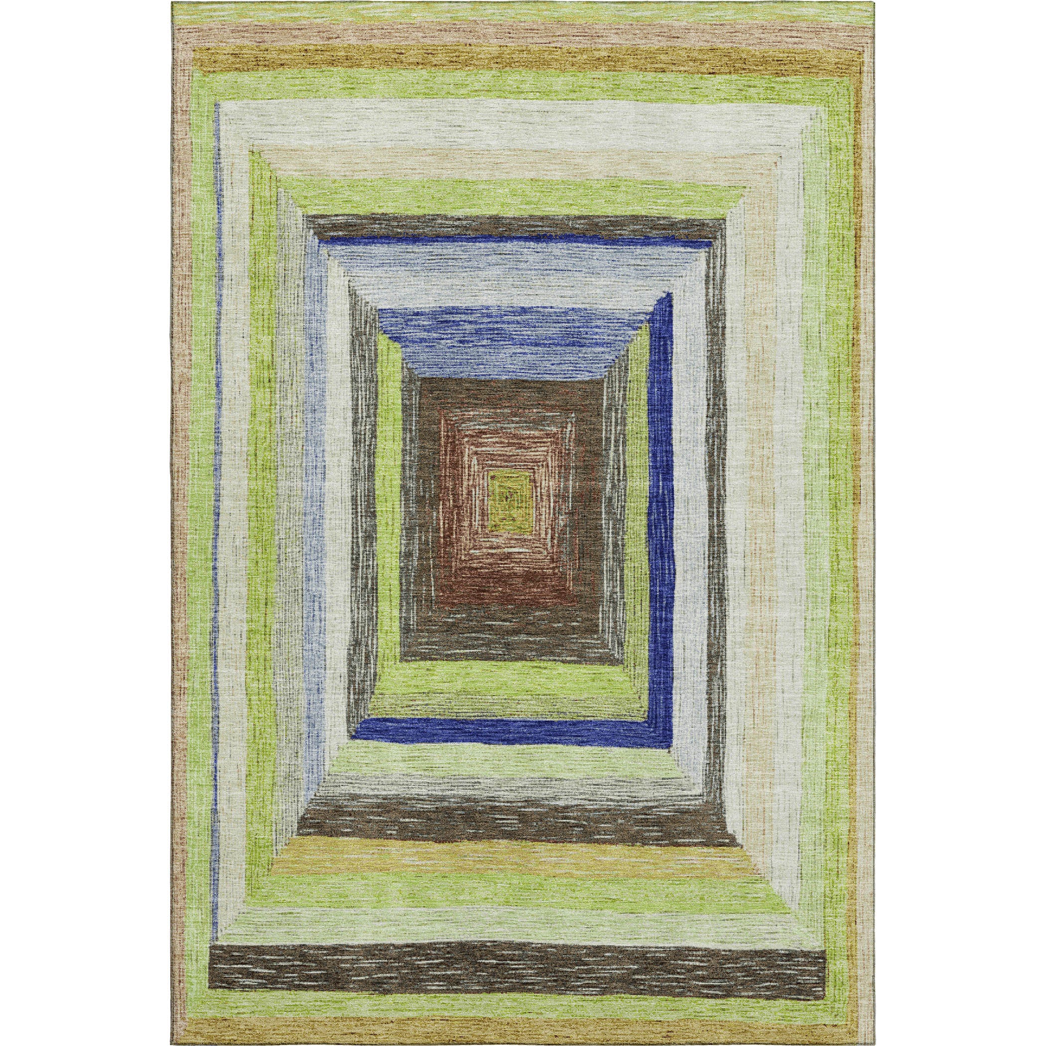 Porto Machine Washable Transitional Lime Green Rug 2'6" x 3'10" #shape_Rectangle