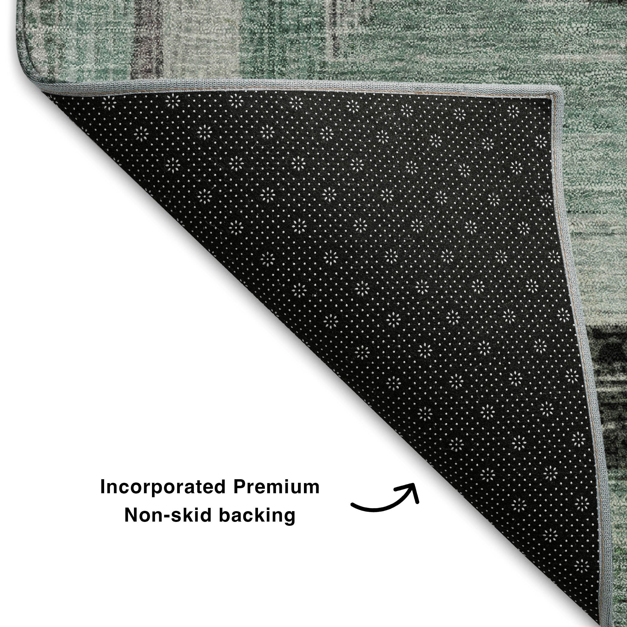 Porto Machine Washable Transitional Seafoam Blue Rug 1'8" x 2'6" #shape_Rectangle