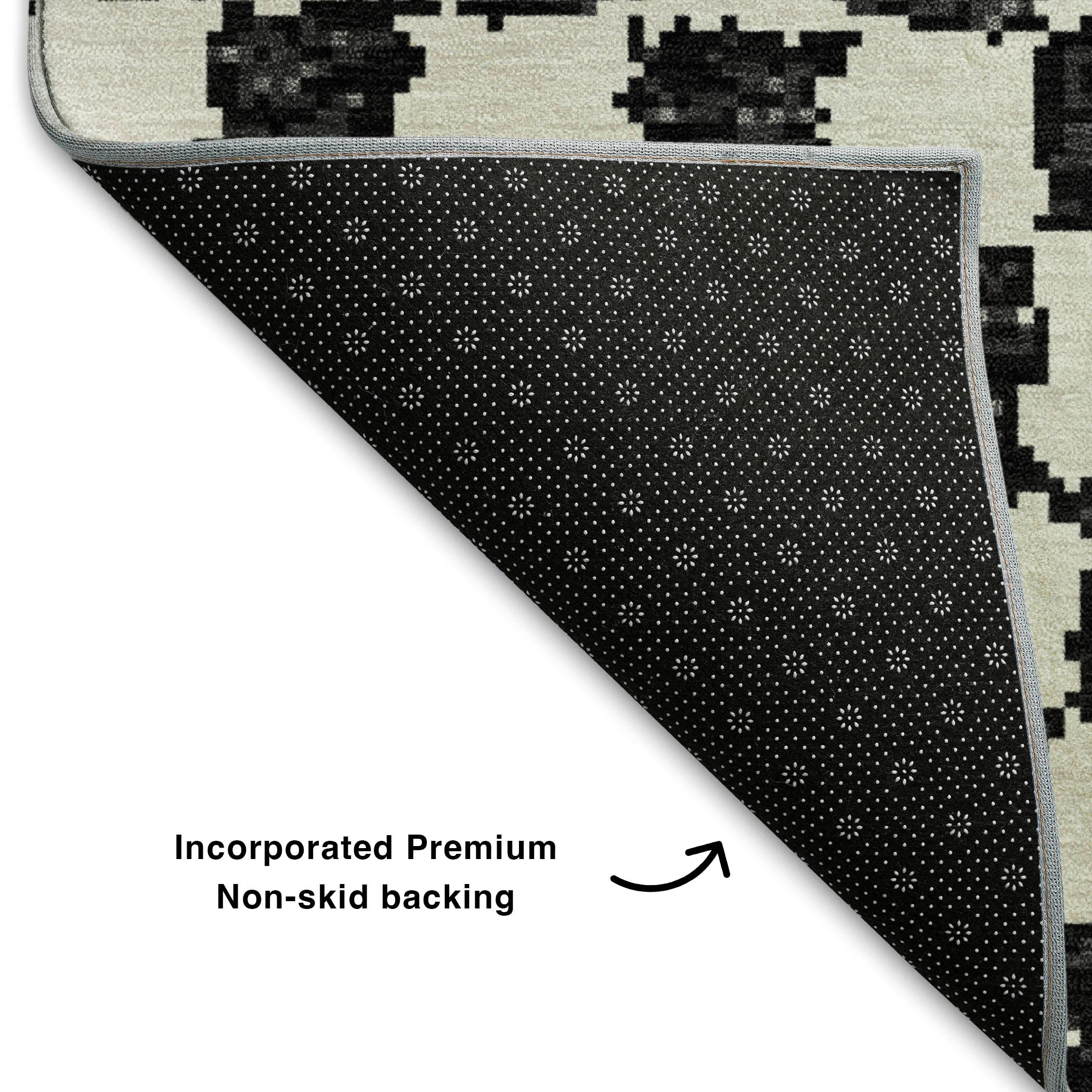Ghent Machine Washable Transitional Black Rug 1'8" x 2'6" #shape_Rectangle