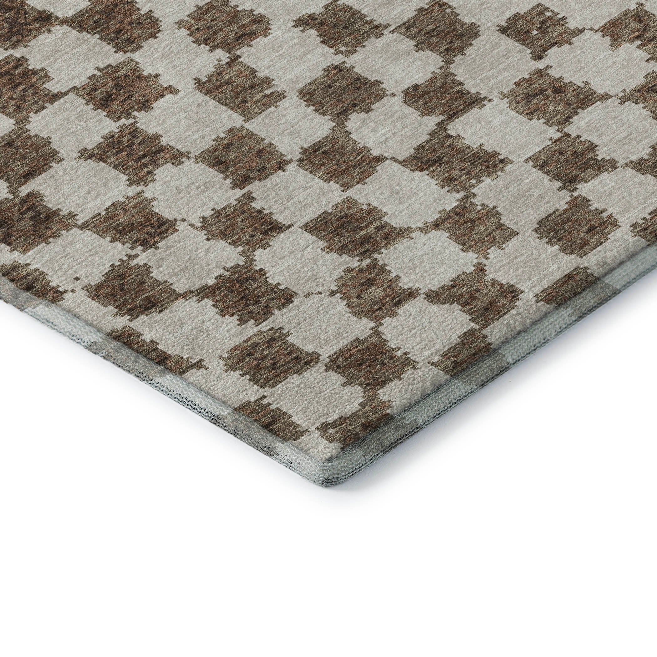 Ghent Machine Washable Transitional Brown Rug 1'8" x 2'6" #shape_Rectangle