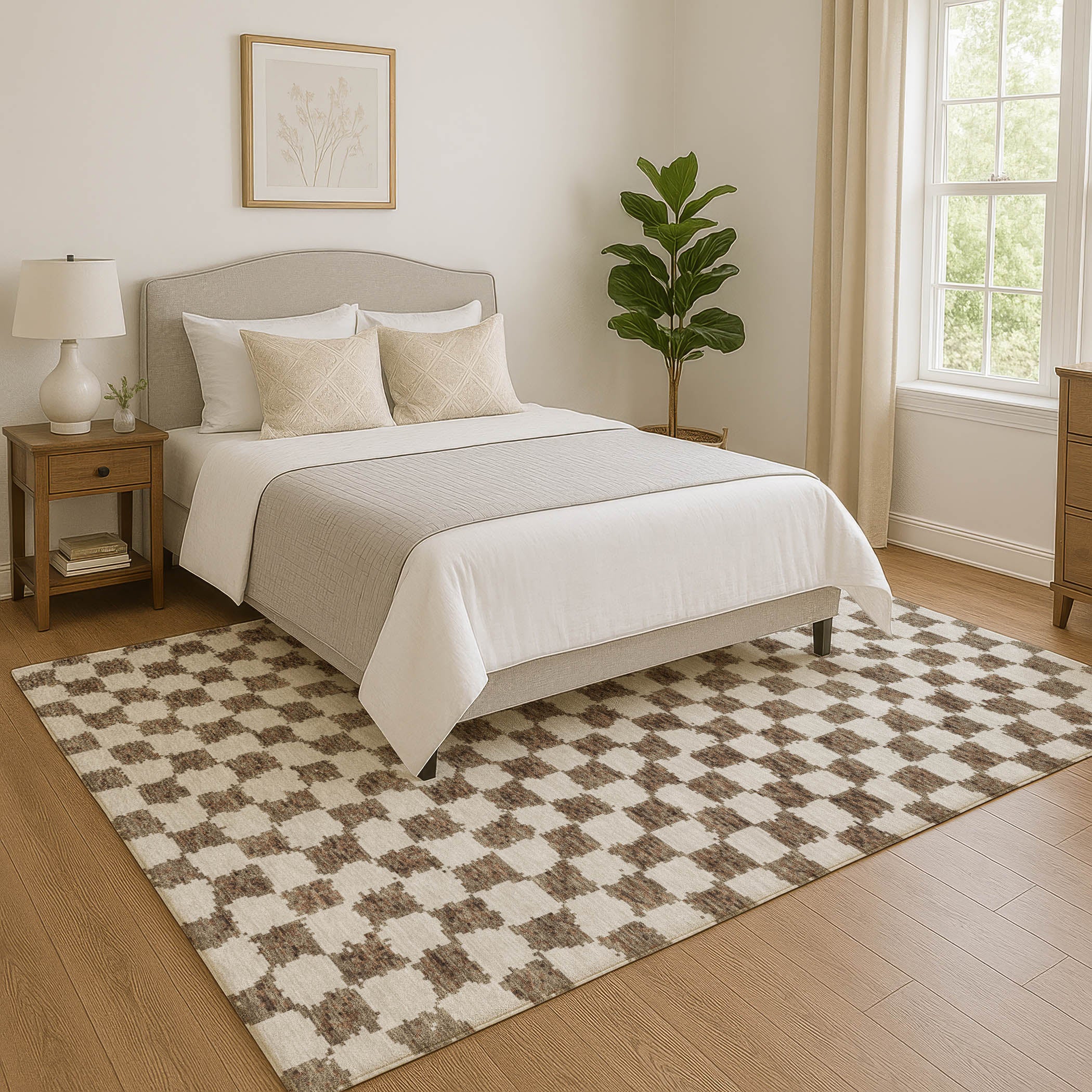 Ghent Machine Washable Transitional Brown Rug 2'6" x 3'10" #shape_Rectangle