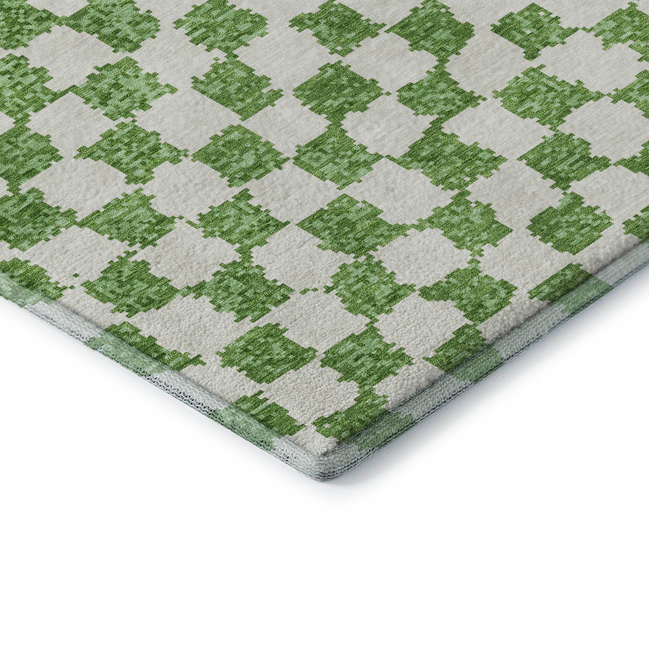Ghent Machine Washable Transitional Green Rug 1'8" x 2'6" #shape_Rectangle