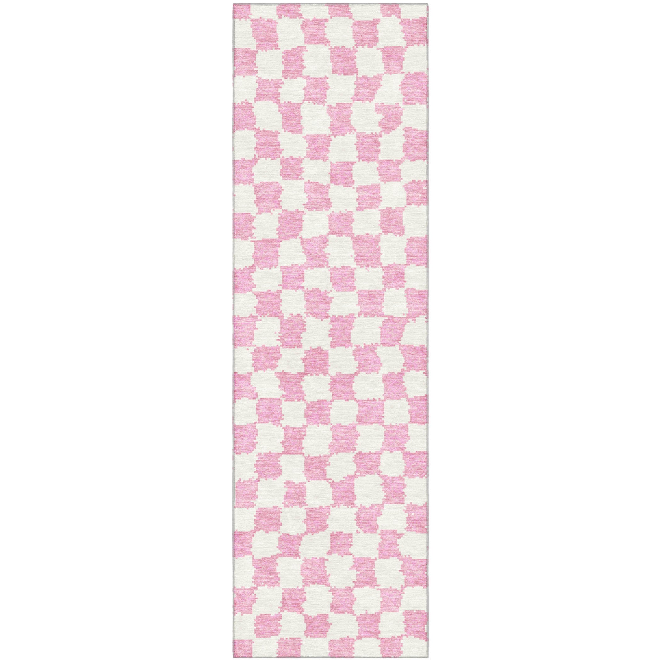Ghent Machine Washable Transitional Pink Rug 2'3" x 7'6" #shape_Runner