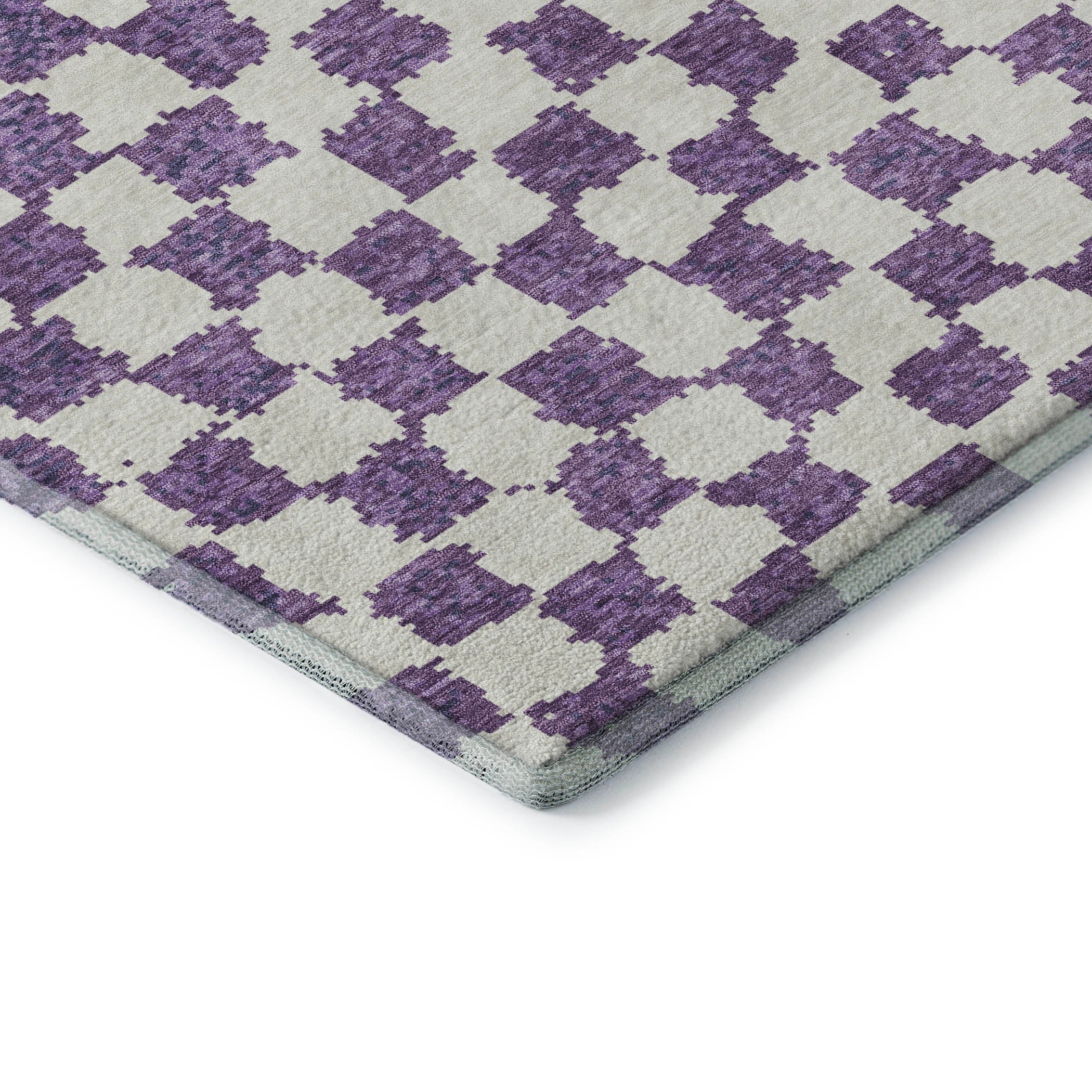 Ghent Machine Washable Transitional Purple Rug 1'8" x 2'6" #shape_Rectangle
