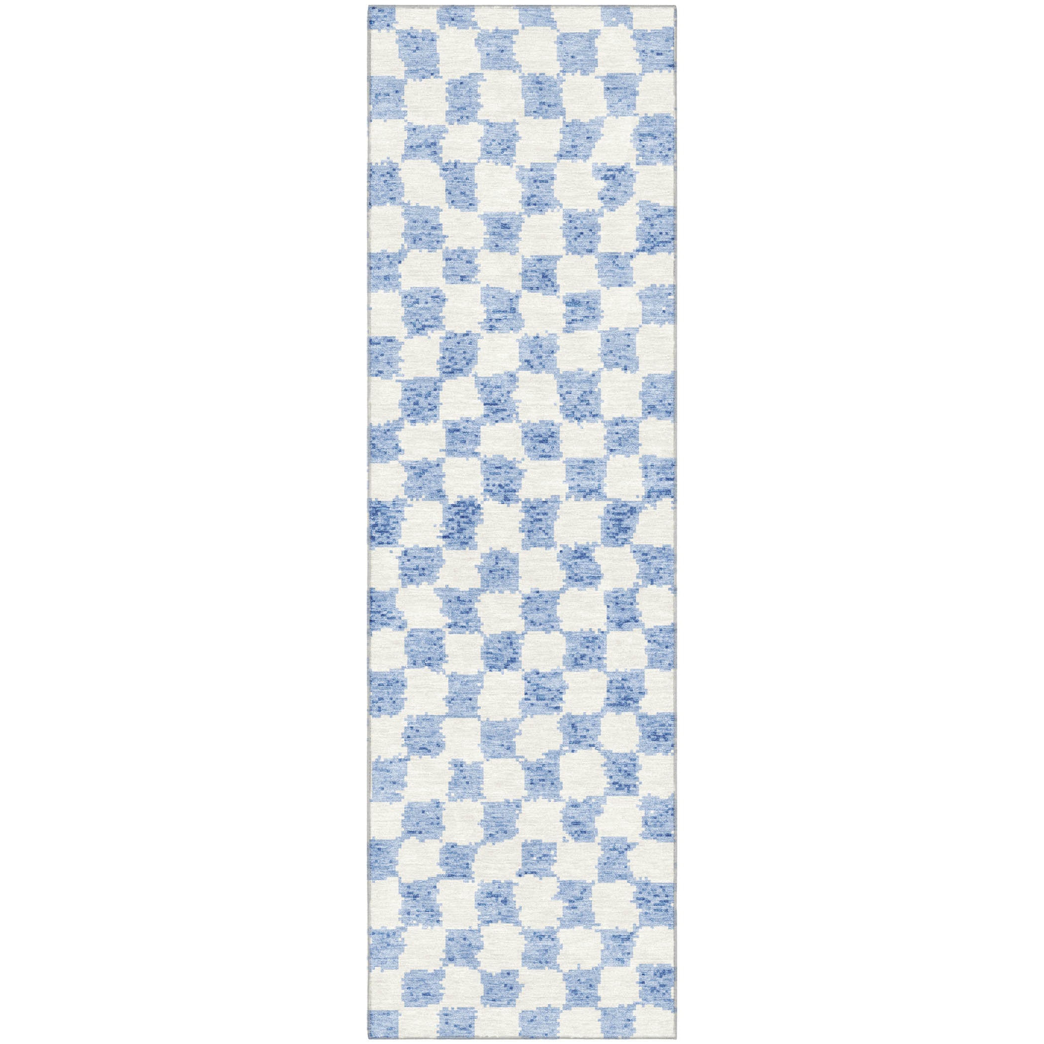 Ghent Machine Washable Transitional Sky Blue Rug 2'3" x 7'6" #shape_Runner