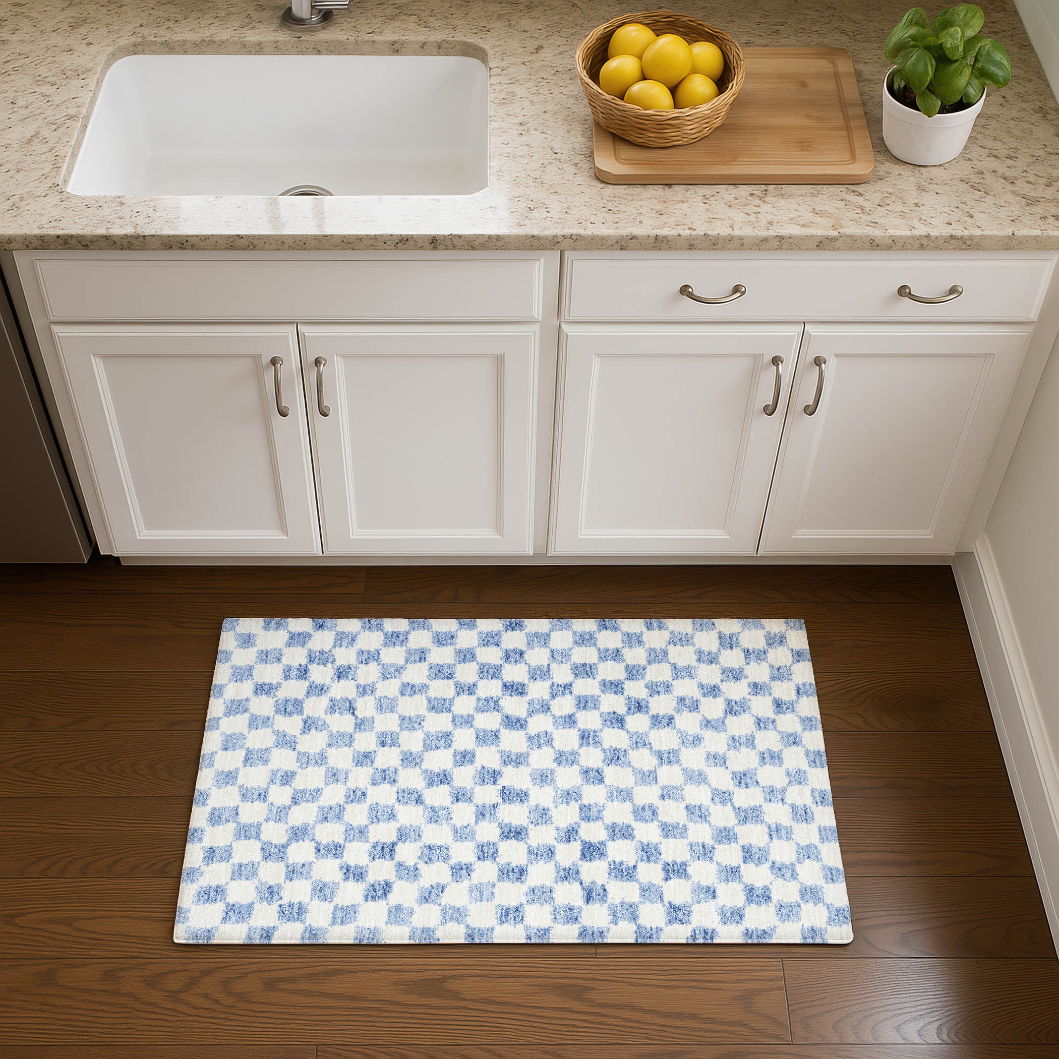 Ghent Machine Washable Transitional Sky Blue Rug 1'8" x 2'6" #shape_Rectangle