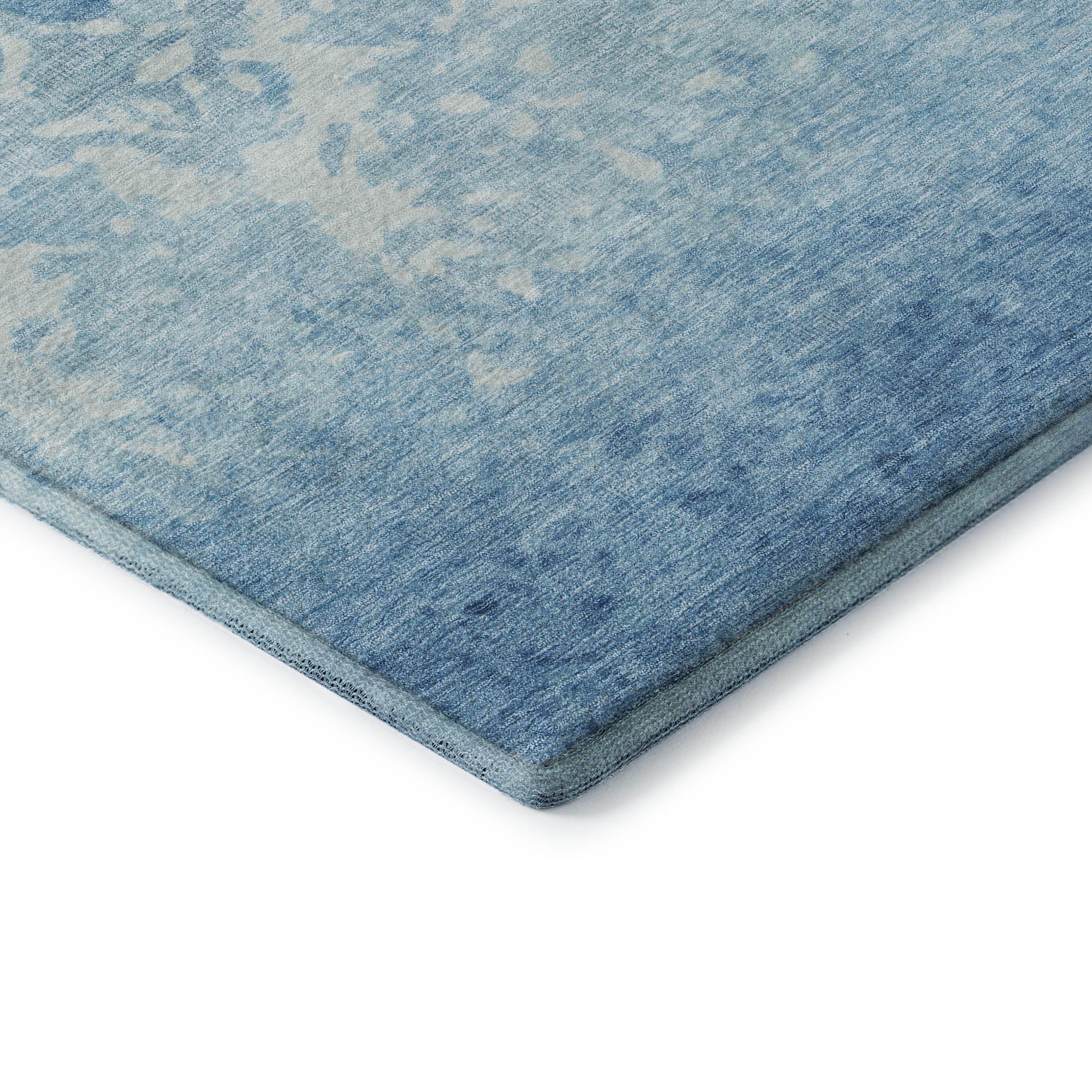 Porto Machine Washable Transitional Denim Blue Rug 1'8" x 2'6" #shape_Rectangle