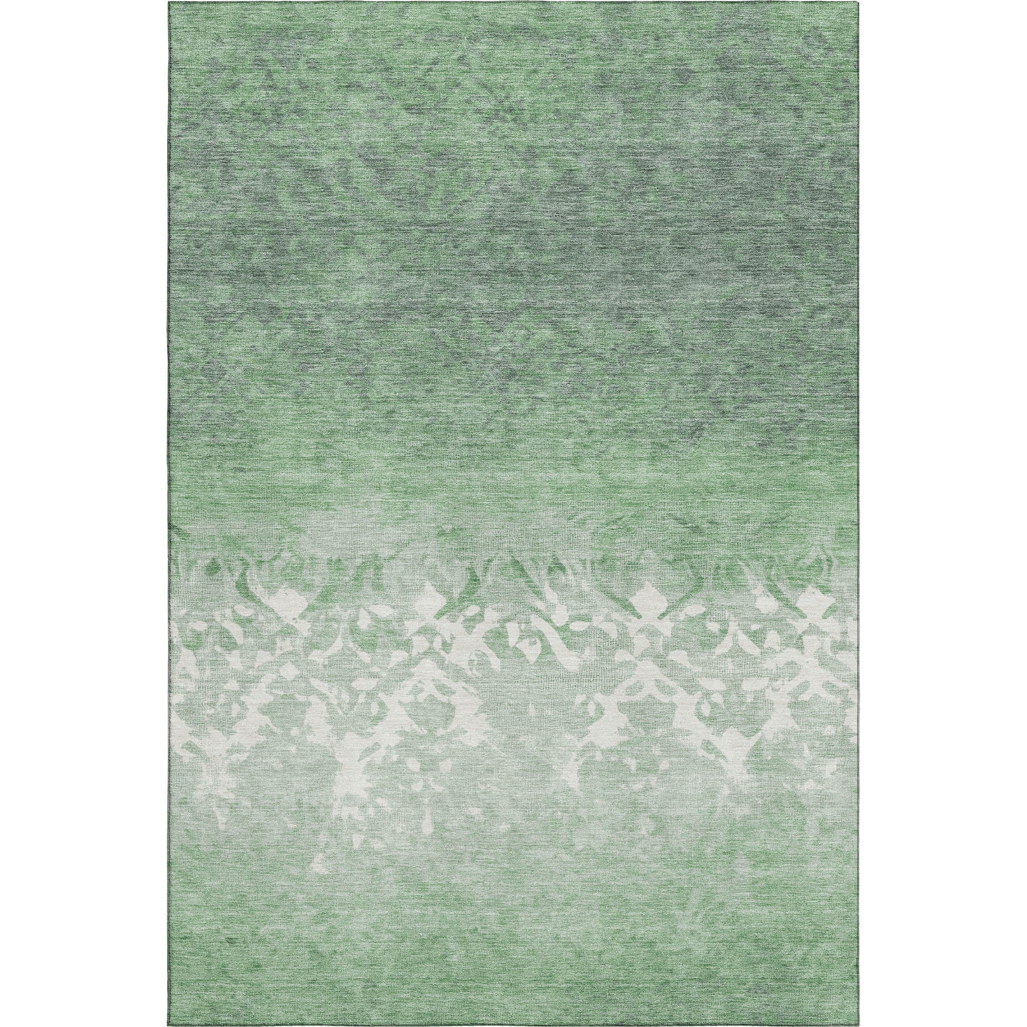 Porto Machine Washable Transitional Green Rug 2'6" x 3'10" #shape_Rectangle