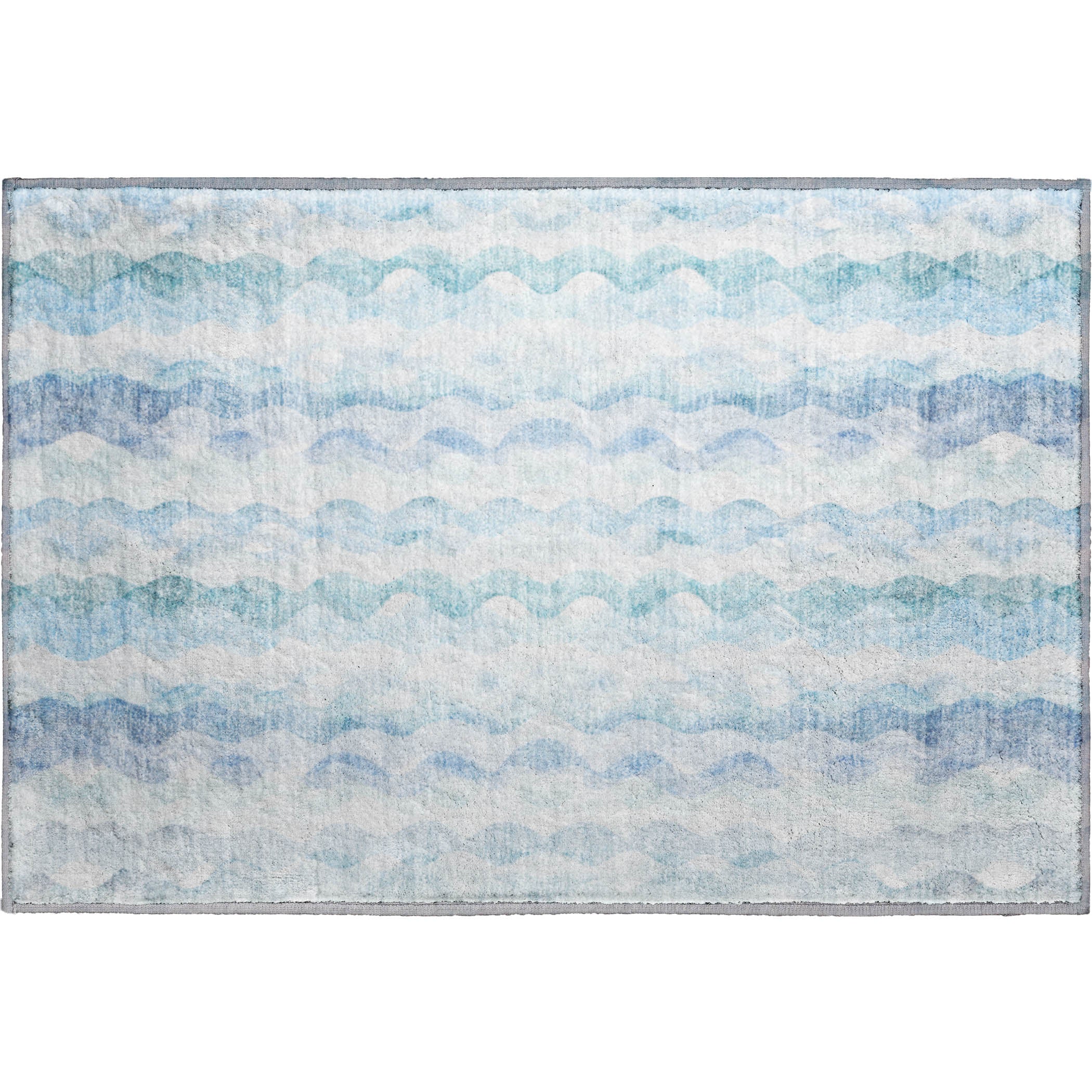 Reykjavik Machine Washable Coastal Blue Rug 1'8" x 2'6" #shape_Rectangle
