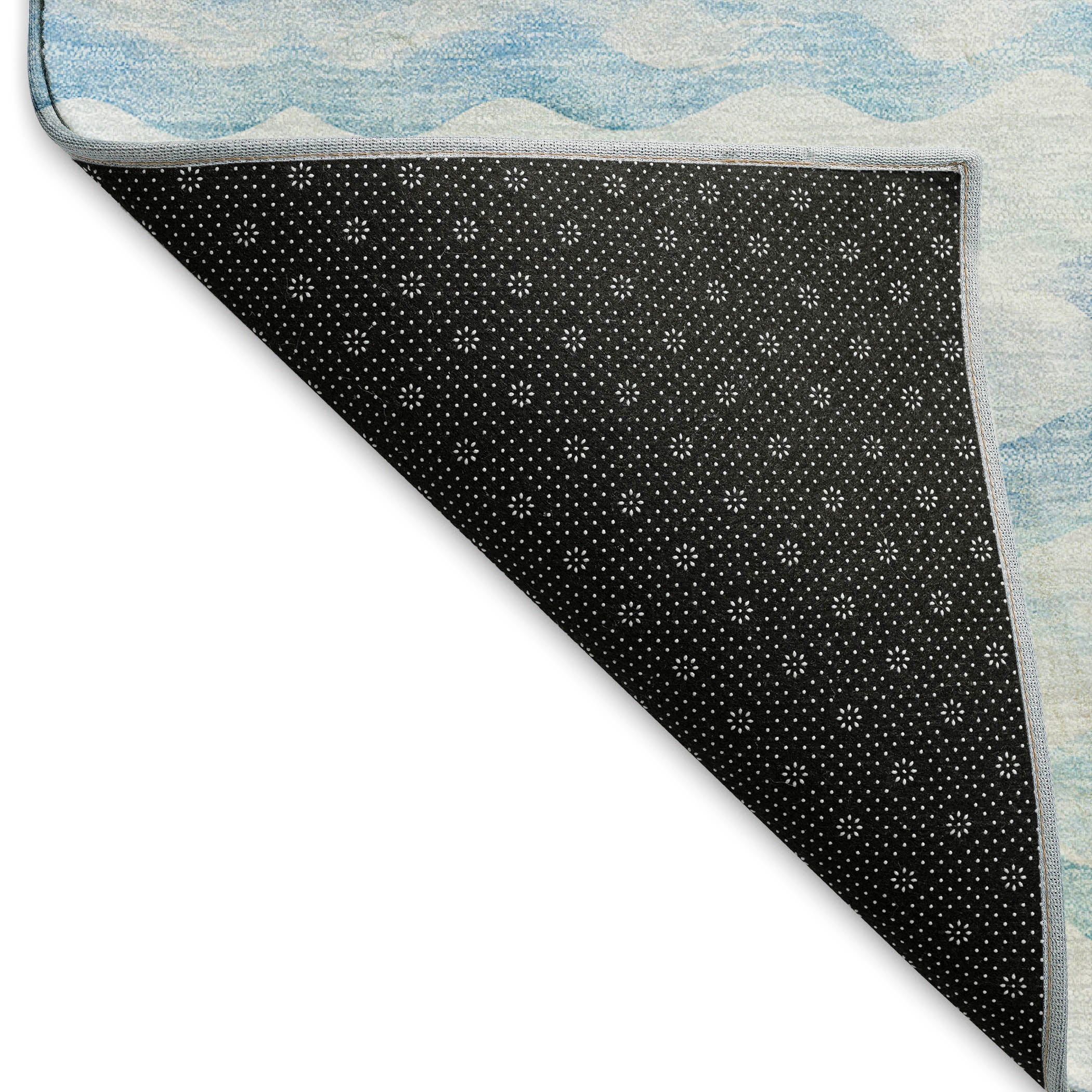 Reykjavik Machine Washable Coastal Blue Rug 1'8" x 2'6" #shape_Rectangle