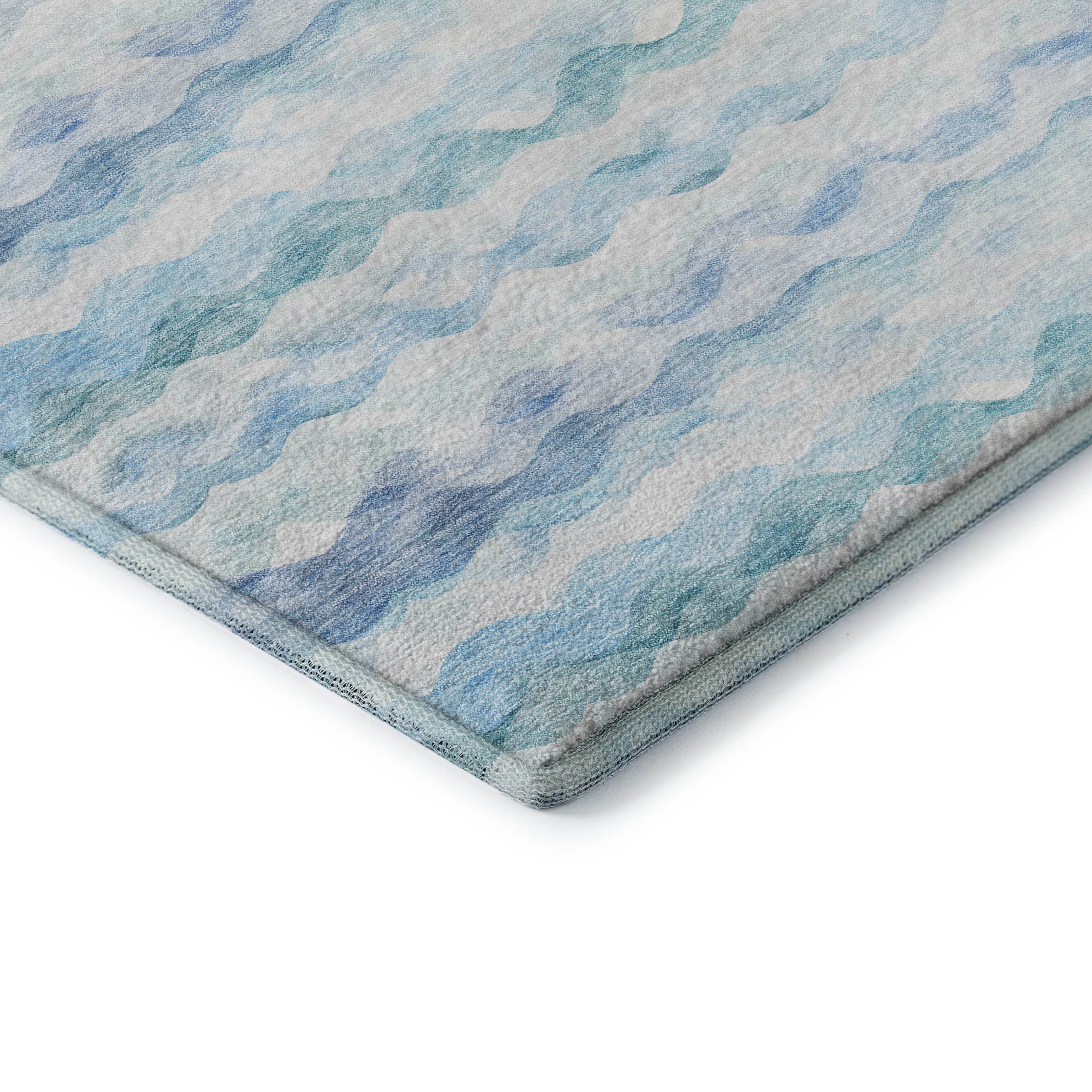 Reykjavik Machine Washable Coastal Blue Rug 1'8" x 2'6" #shape_Rectangle