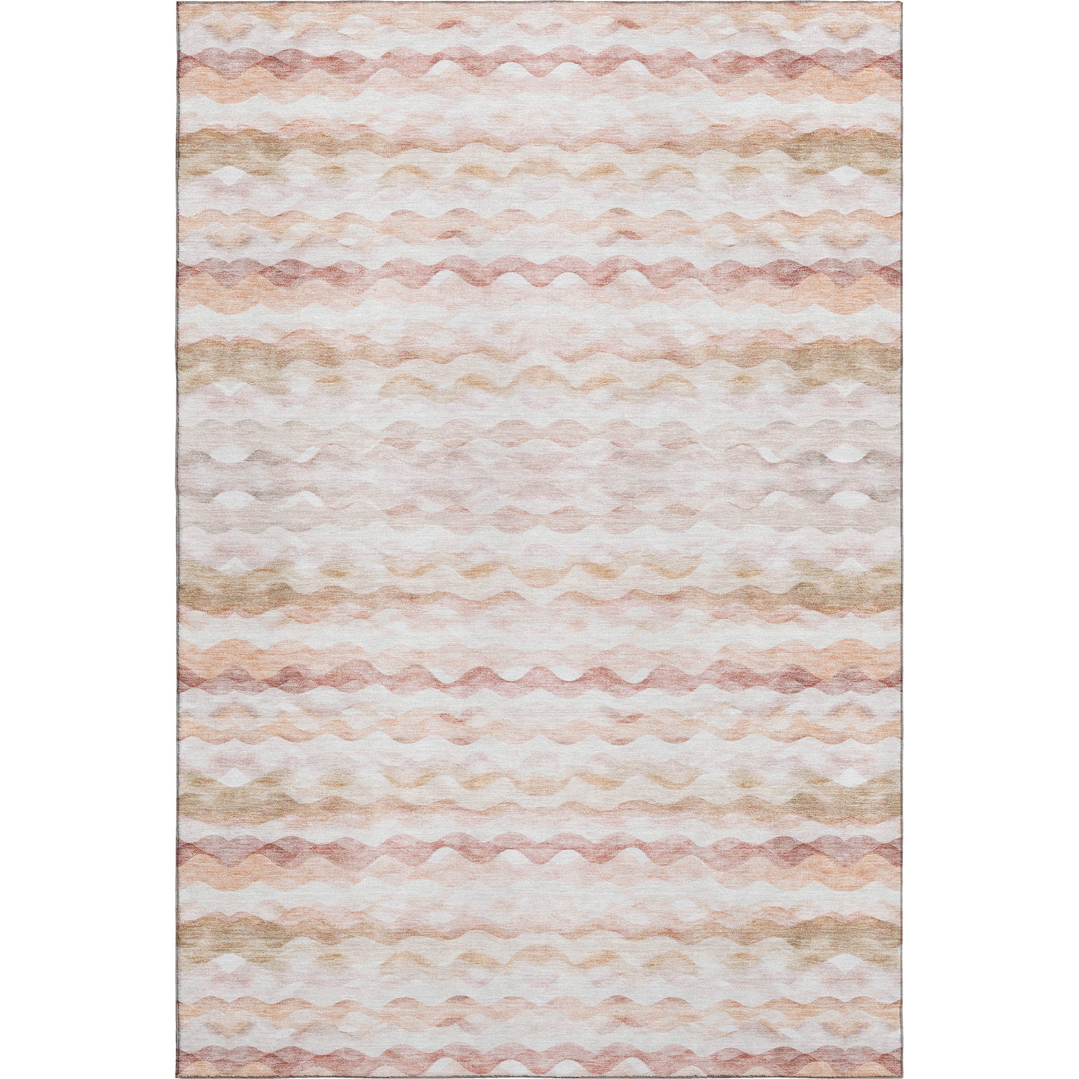 Reykjavik Machine Washable Coastal Peach Orange Rug 2'6" x 3'10" #shape_Rectangle