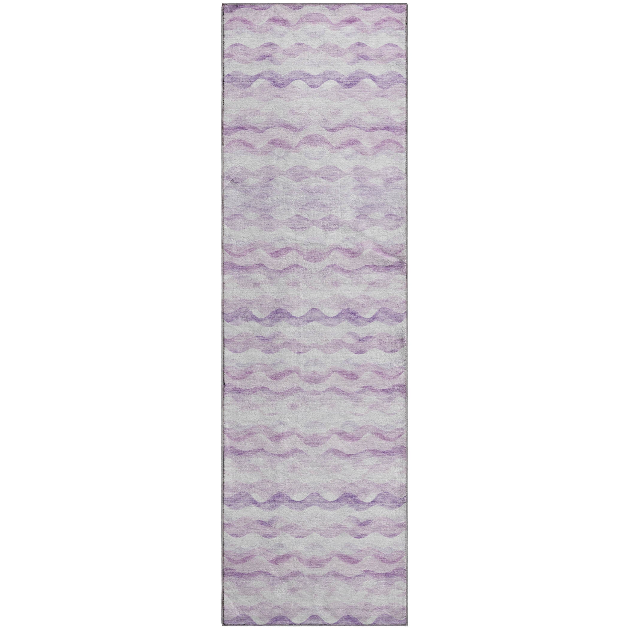 Reykjavik Machine Washable Coastal Purple Rug 2'3" x 7'6" #shape_Runner