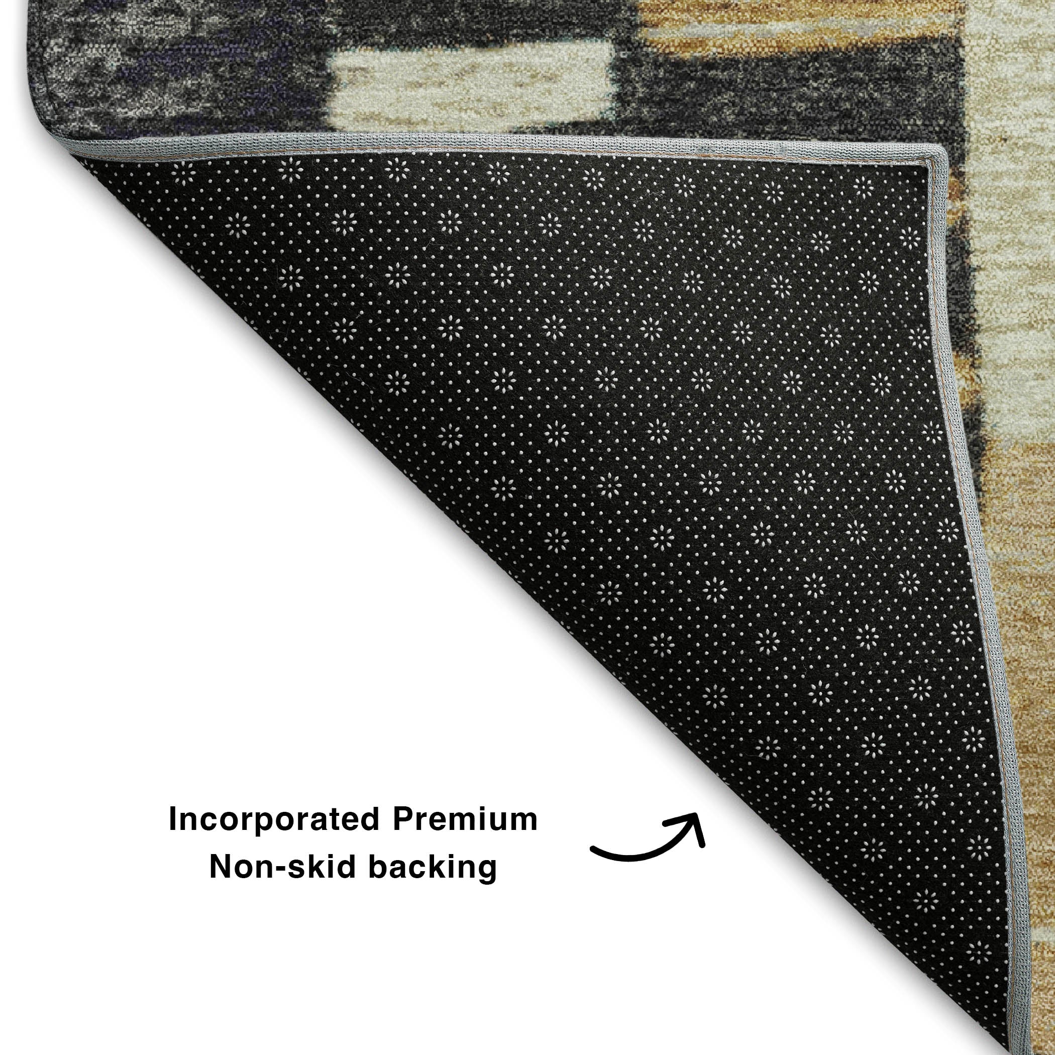 Bergen Machine Washable Transitional Black Rug 1'8" x 2'6" #shape_Rectangle