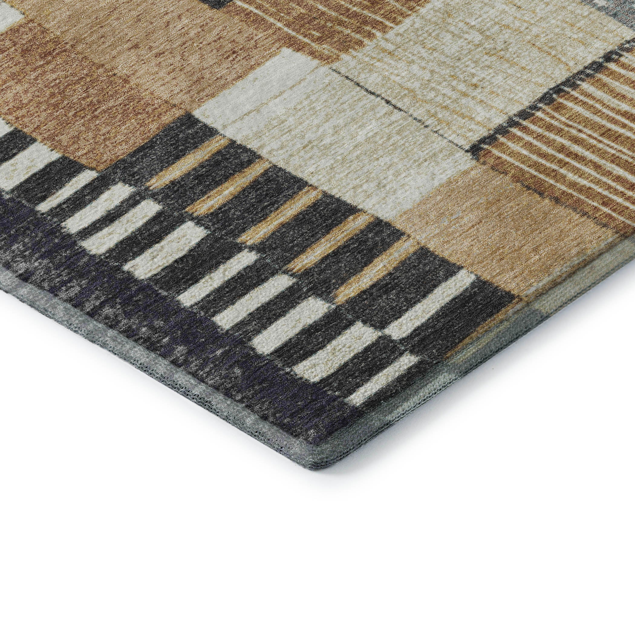 Bergen Machine Washable Transitional Black Rug 1'8" x 2'6" #shape_Rectangle