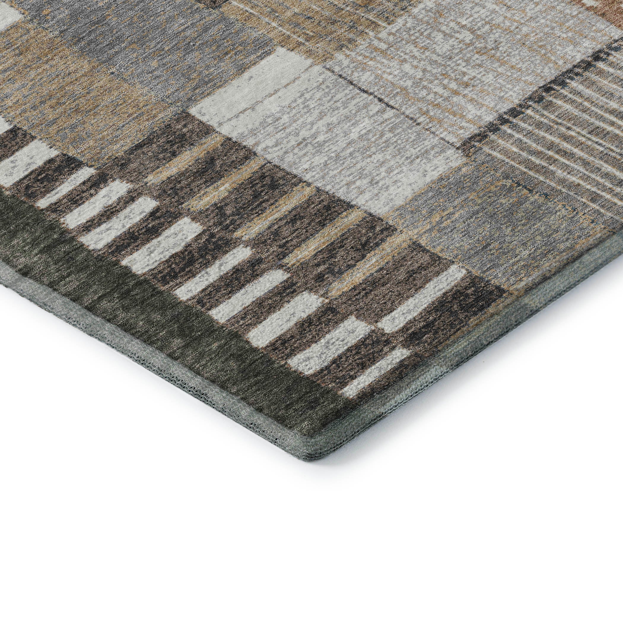 Bergen Machine Washable Transitional Brown Rug 1'8" x 2'6" #shape_Rectangle
