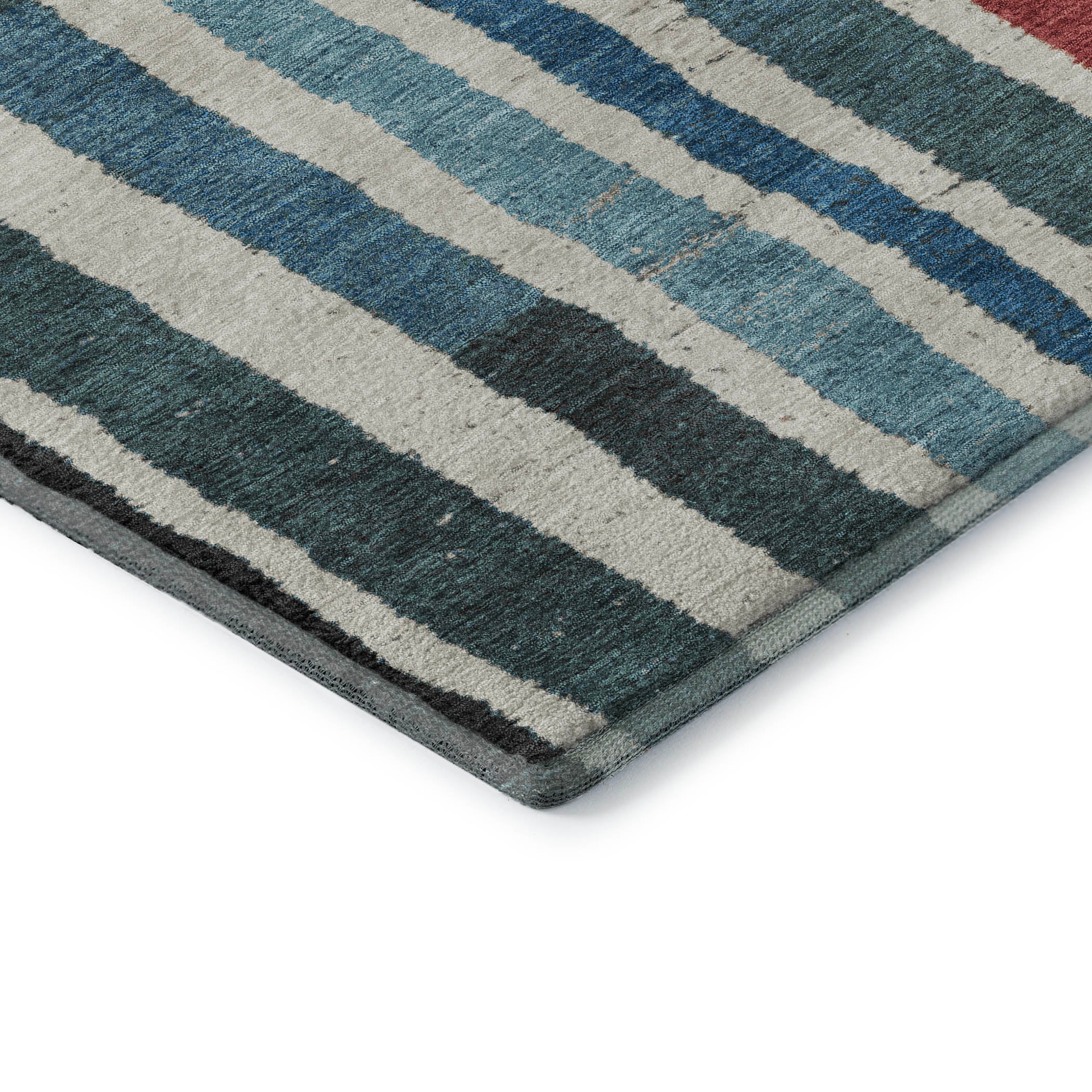 Kotor Machine Washable Transitional Black Rug 1'8" x 2'6" #shape_Rectangle