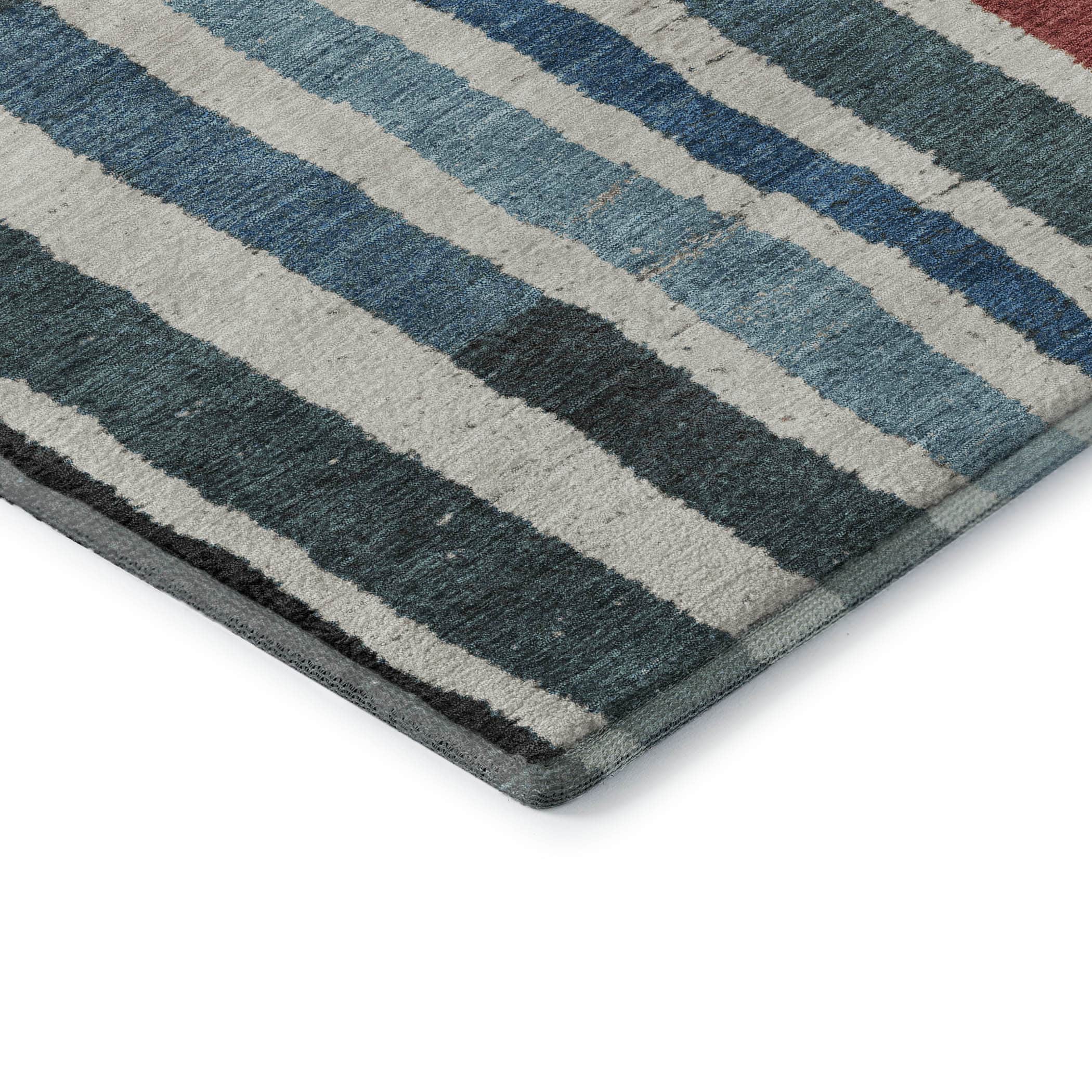 Kotor Machine Washable Transitional Black Rug 1'8" x 2'6" #shape_Rectangle