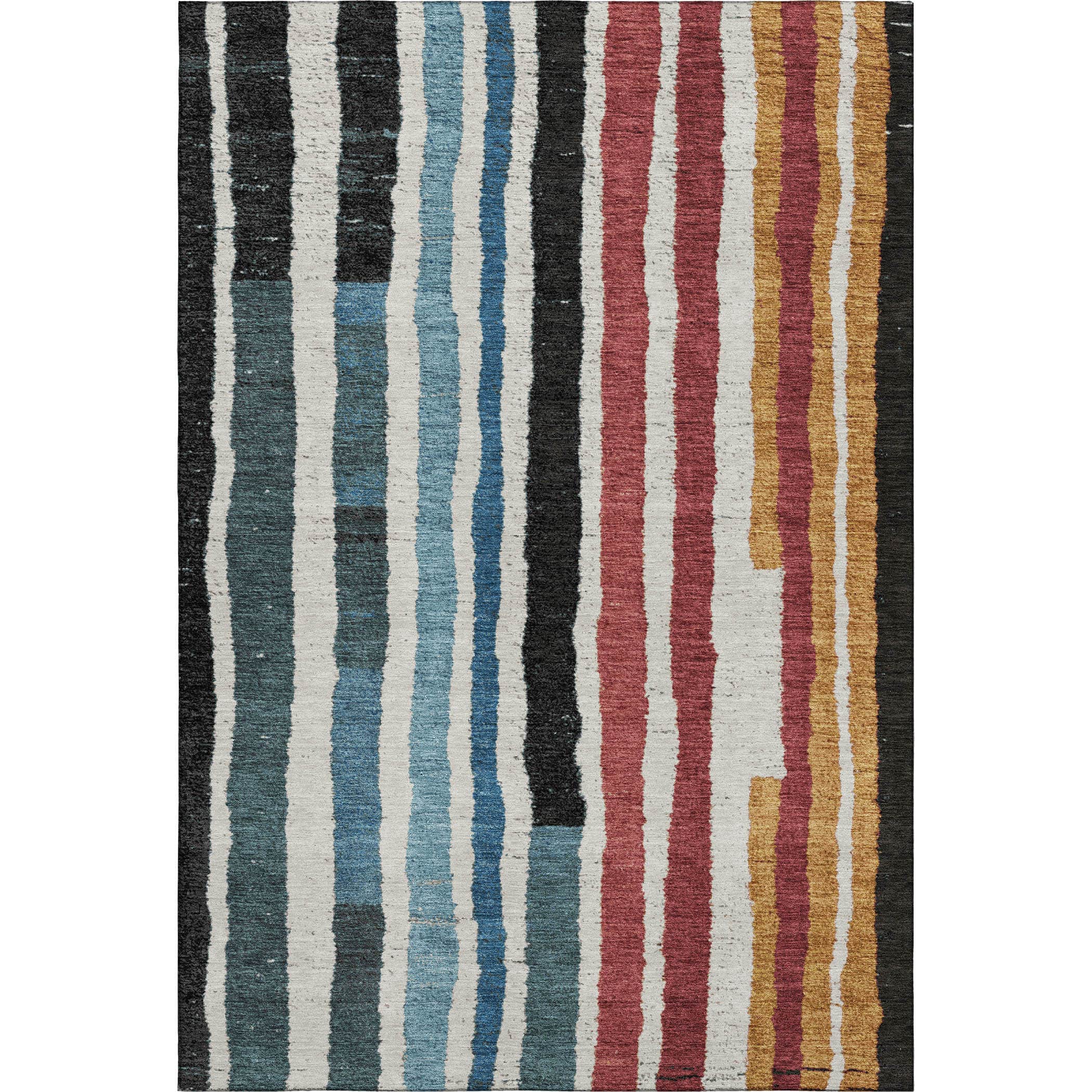 Kotor Machine Washable Transitional Black Rug 2'6" x 3'10" #shape_Rectangle