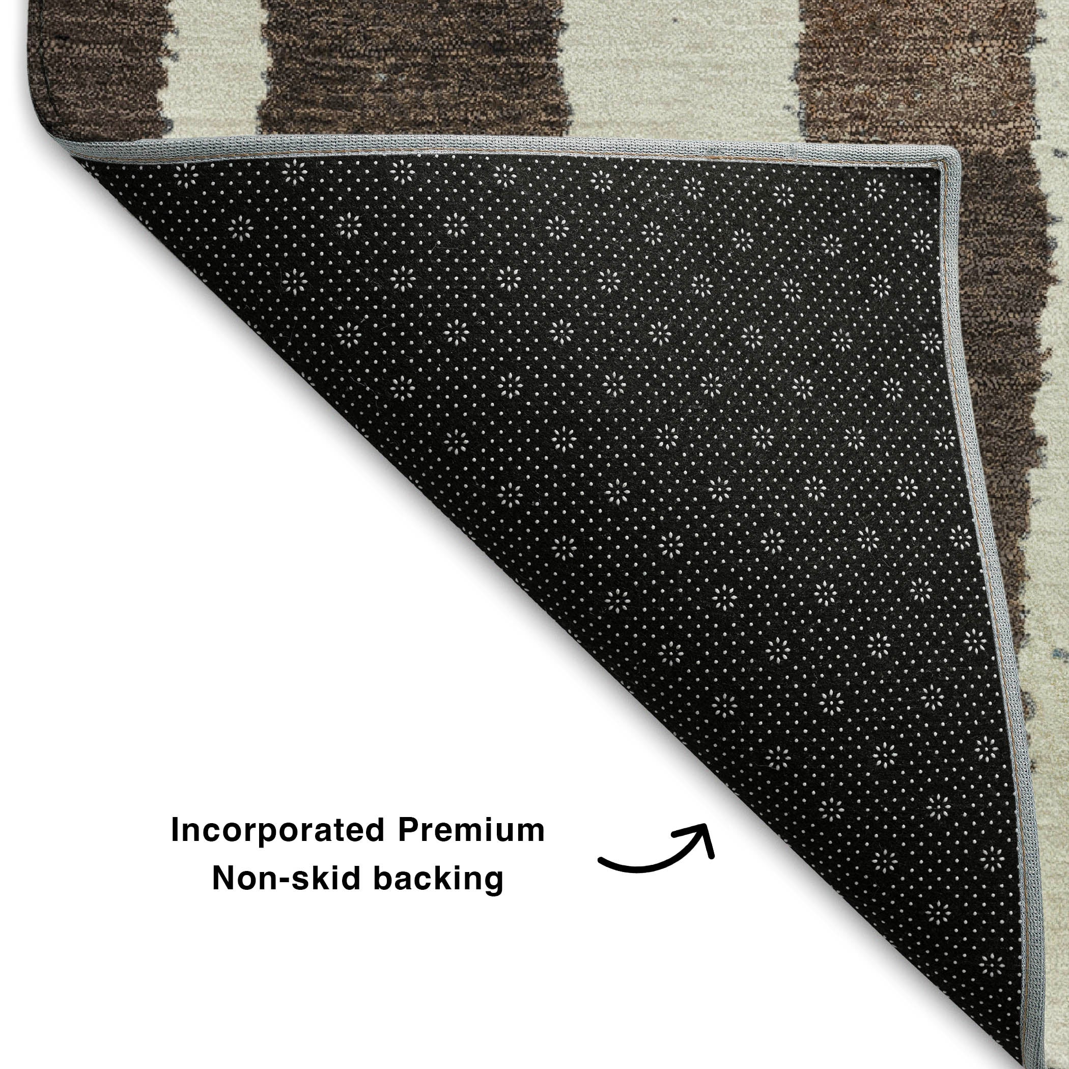 Kotor Machine Washable Transitional Brown Rug 1'8" x 2'6" #shape_Rectangle