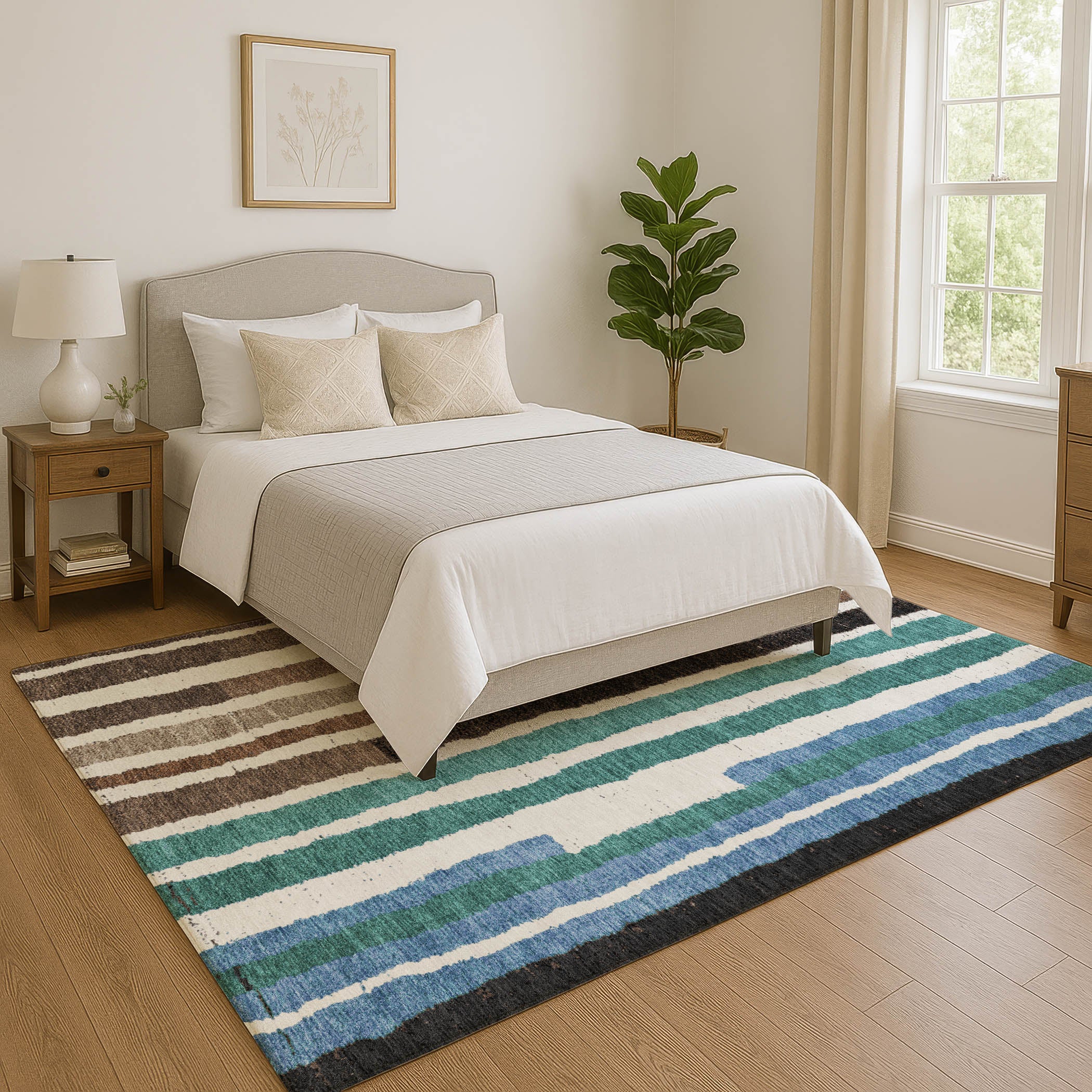 Kotor Machine Washable Transitional Brown Rug 2'6" x 3'10" #shape_Rectangle