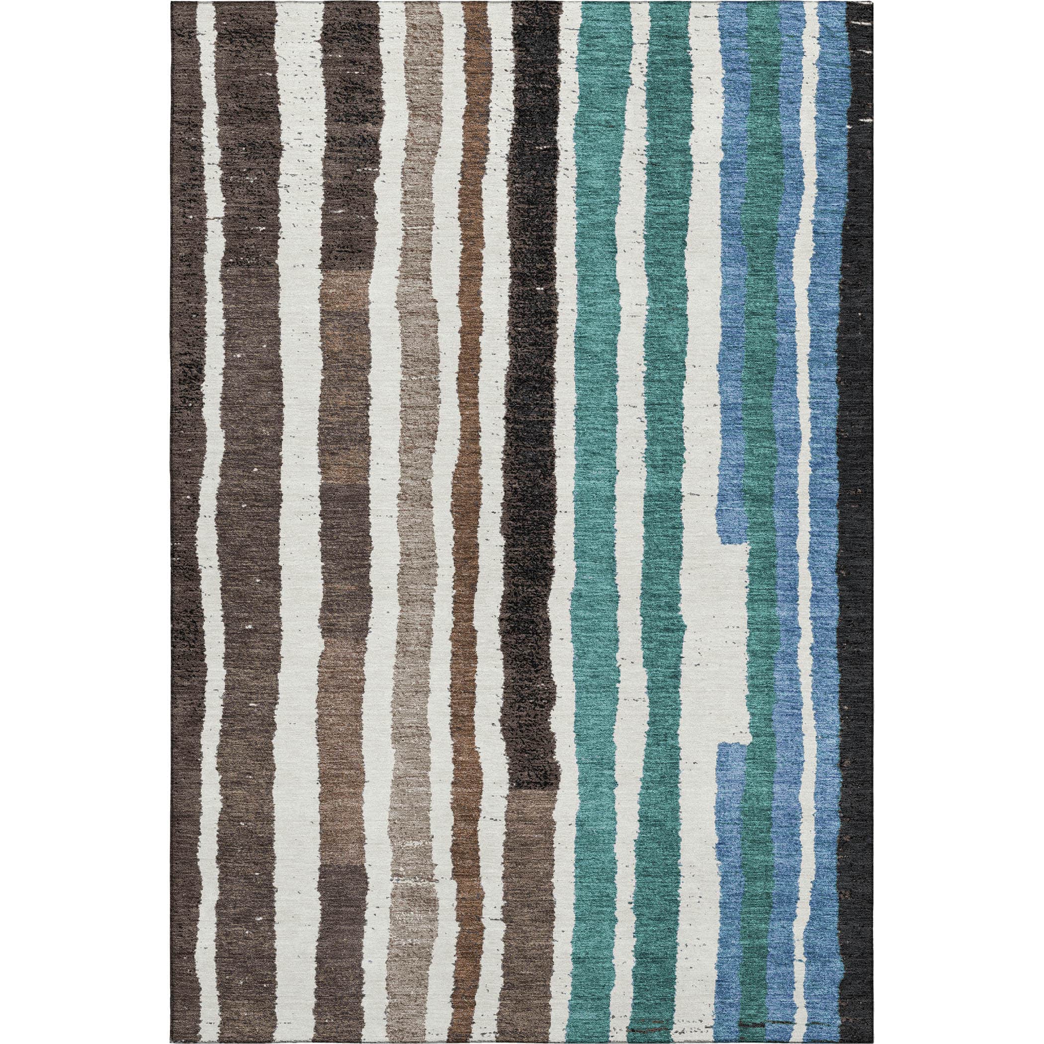 Kotor Machine Washable Transitional Brown Rug 2'6" x 3'10" #shape_Rectangle