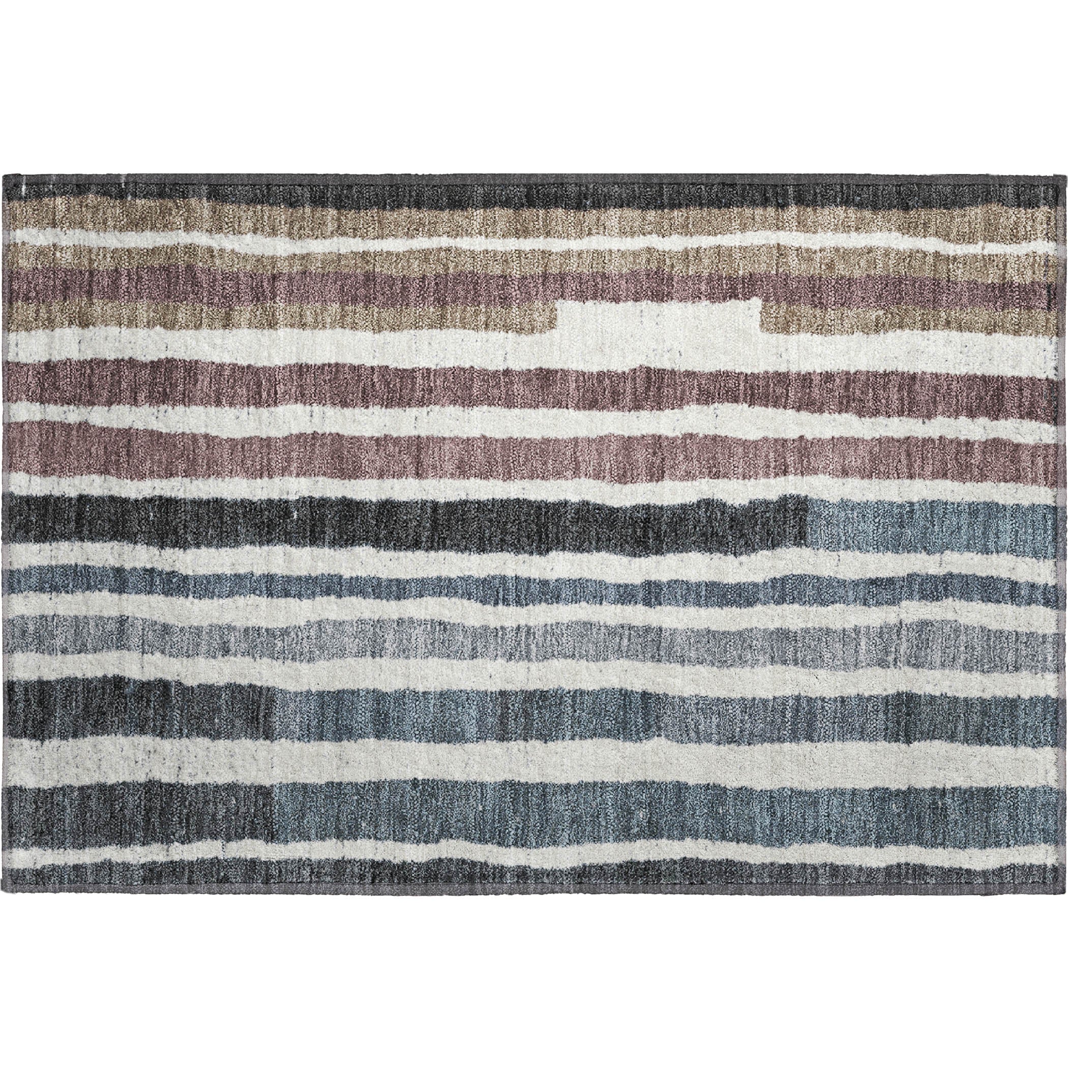 Kotor Machine Washable Transitional Denim Blue Rug 1'8" x 2'6" #shape_Rectangle