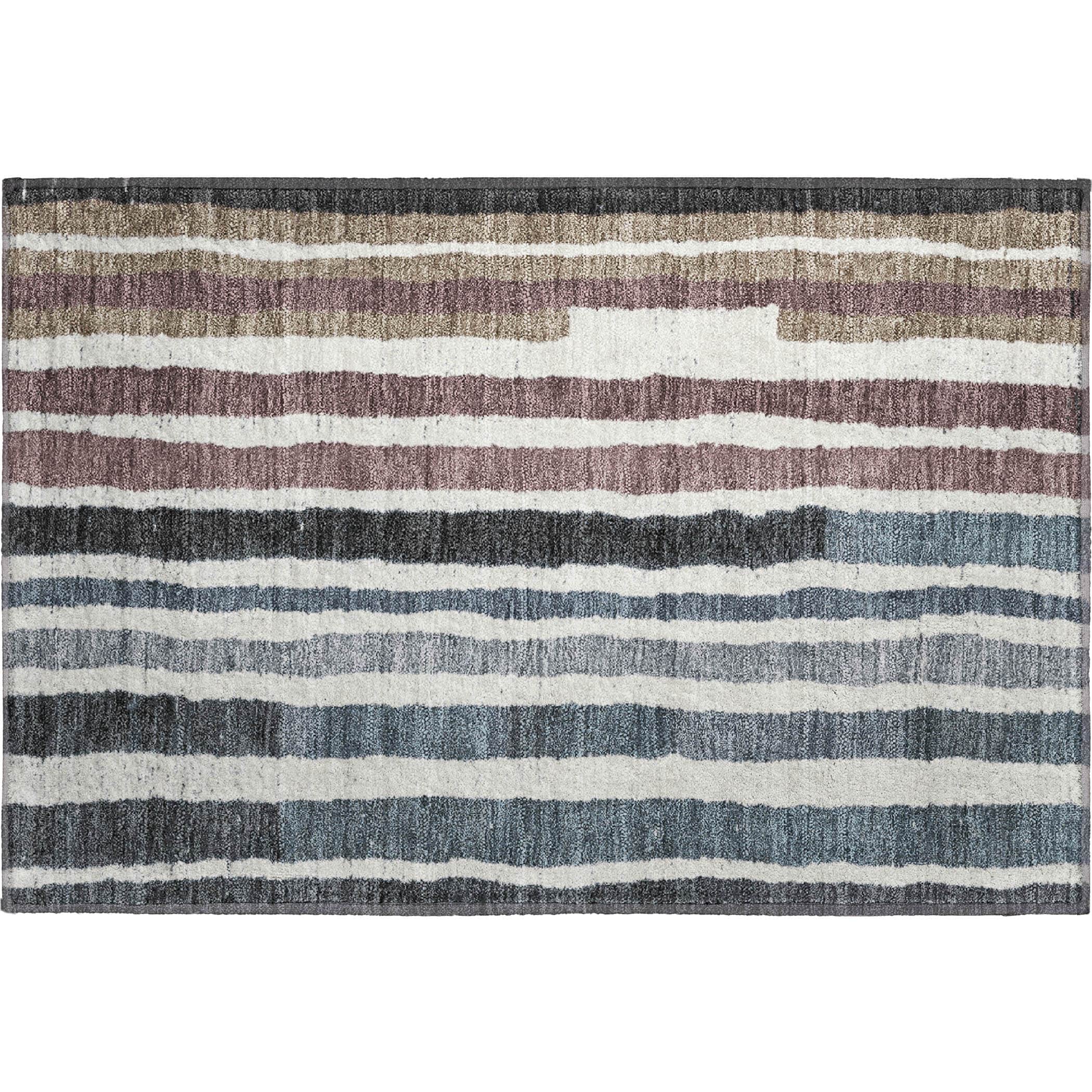 Kotor Machine Washable Transitional Denim Blue Rug 1'8" x 2'6" #shape_Rectangle