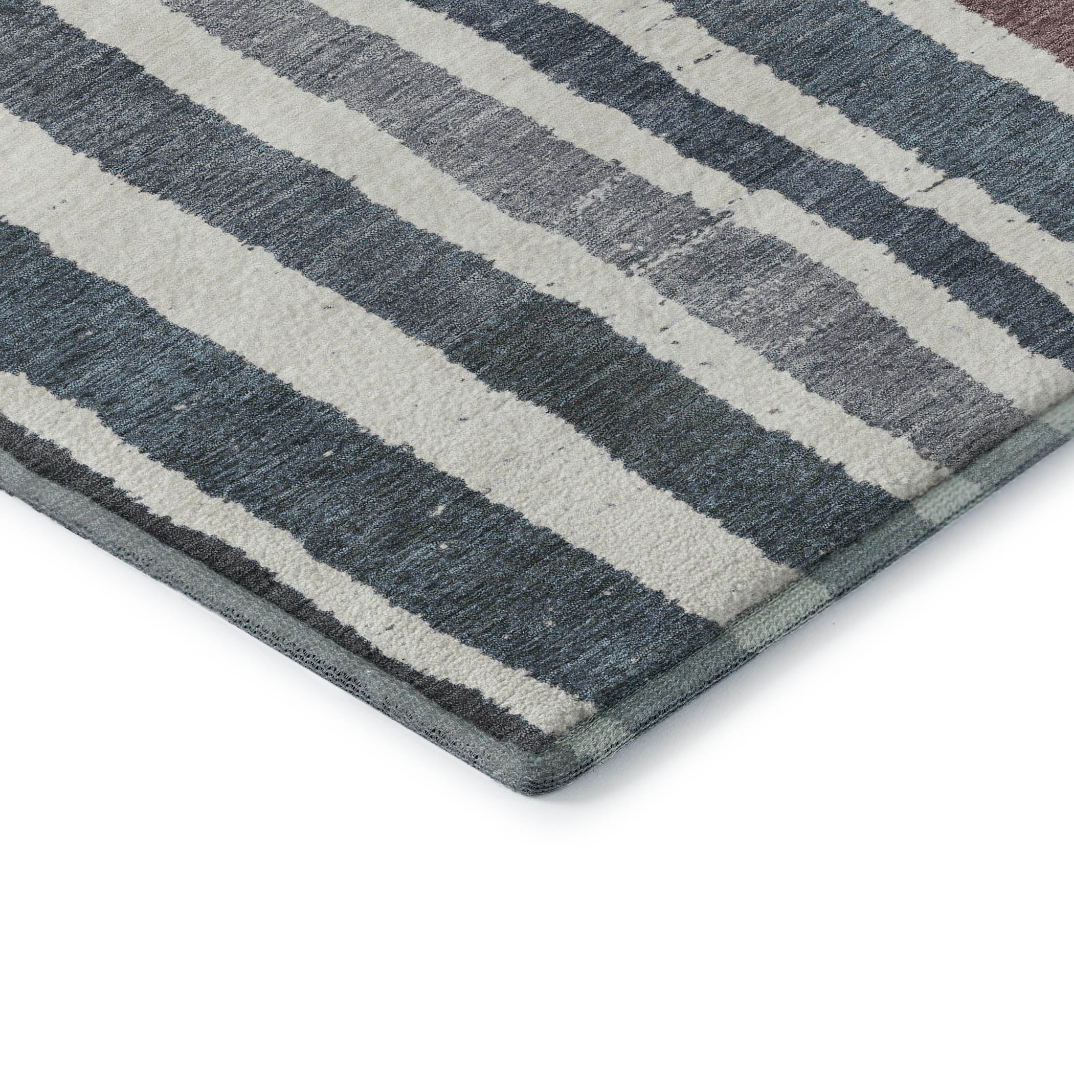Kotor Machine Washable Transitional Denim Blue Rug 1'8" x 2'6" #shape_Rectangle