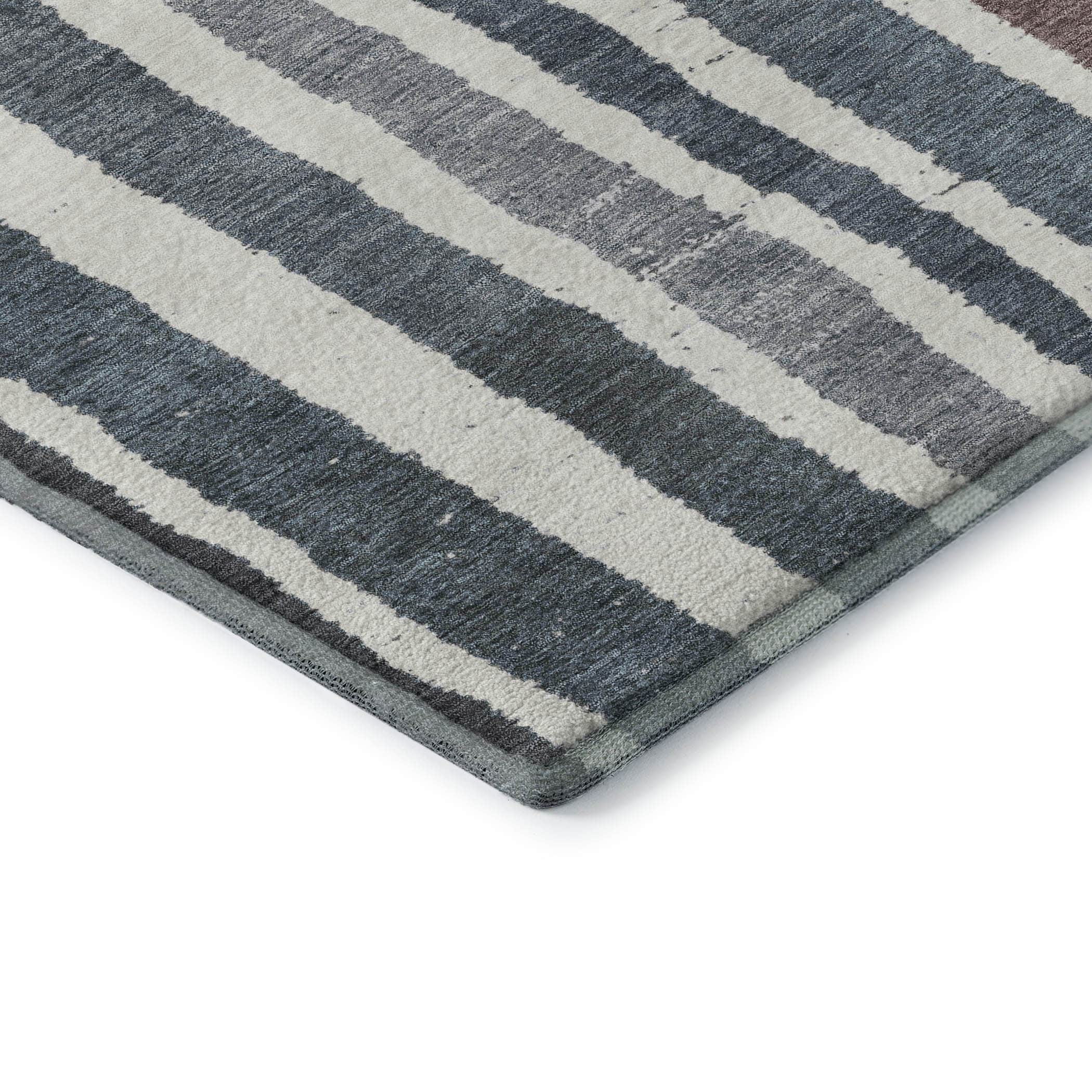 Kotor Machine Washable Transitional Denim Blue Rug 1'8" x 2'6" #shape_Rectangle