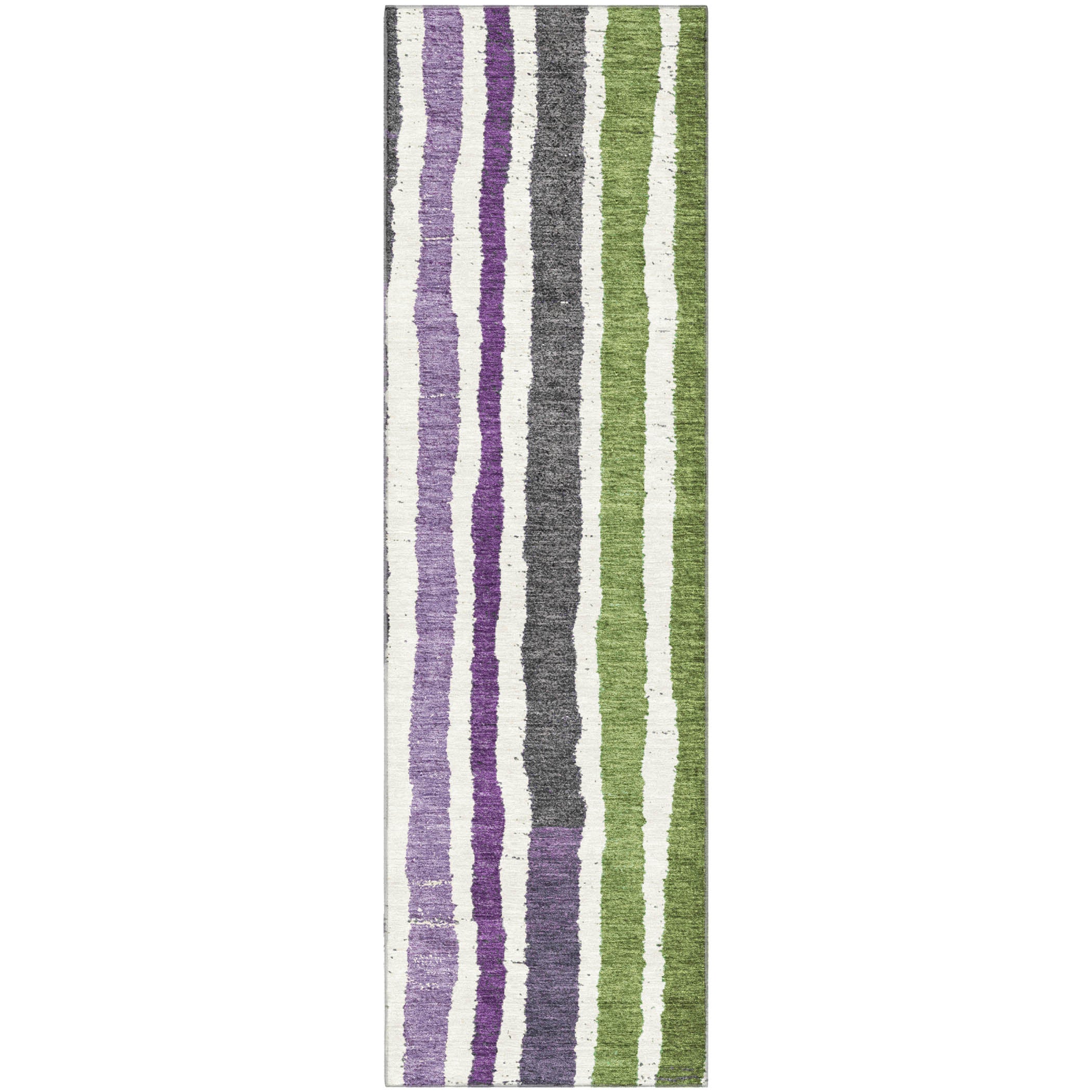 Kotor Machine Washable Transitional Gray Rug 2'3" x 7'6" #shape_Runner