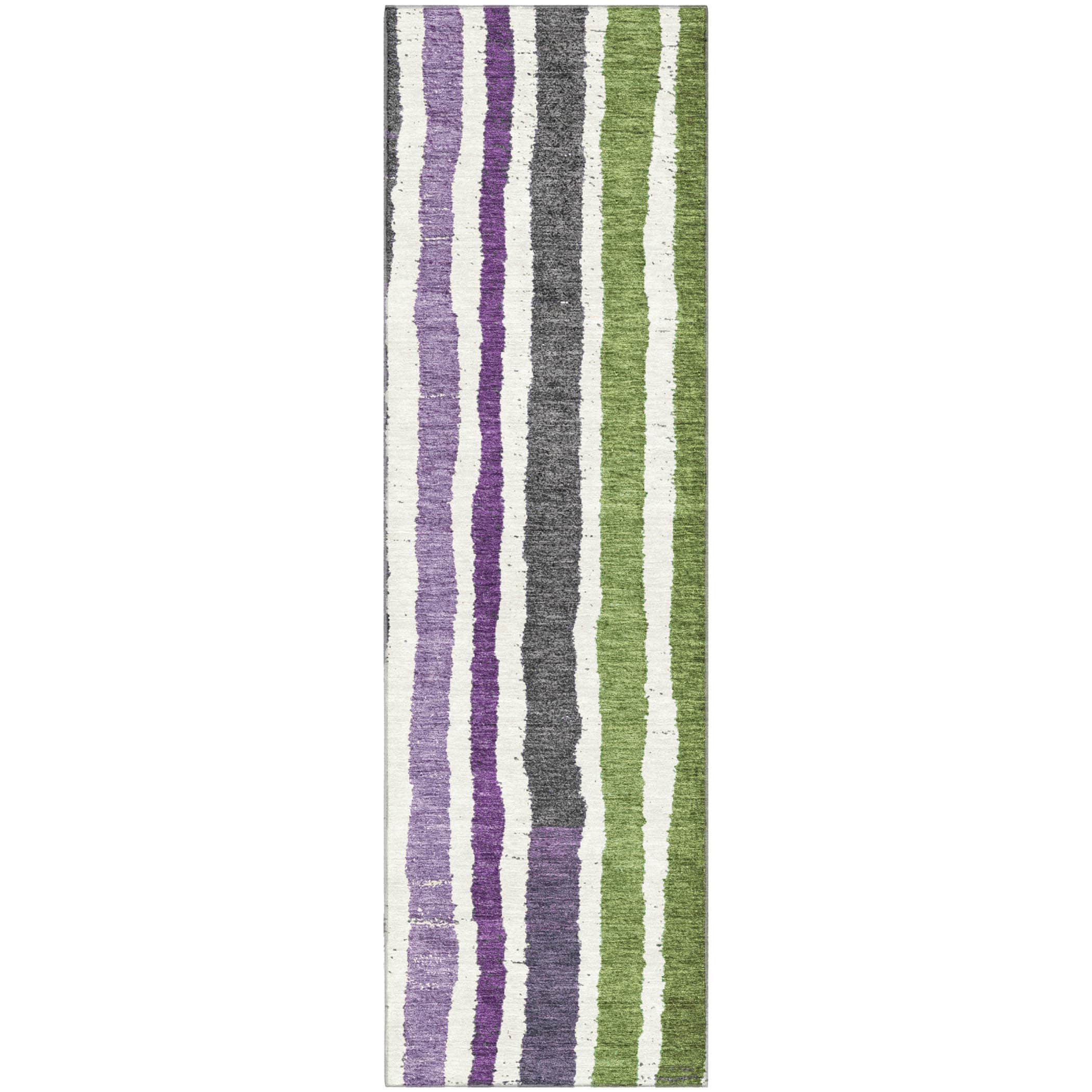 Kotor Machine Washable Transitional Gray Rug 2'3" x 7'6" #shape_Runner