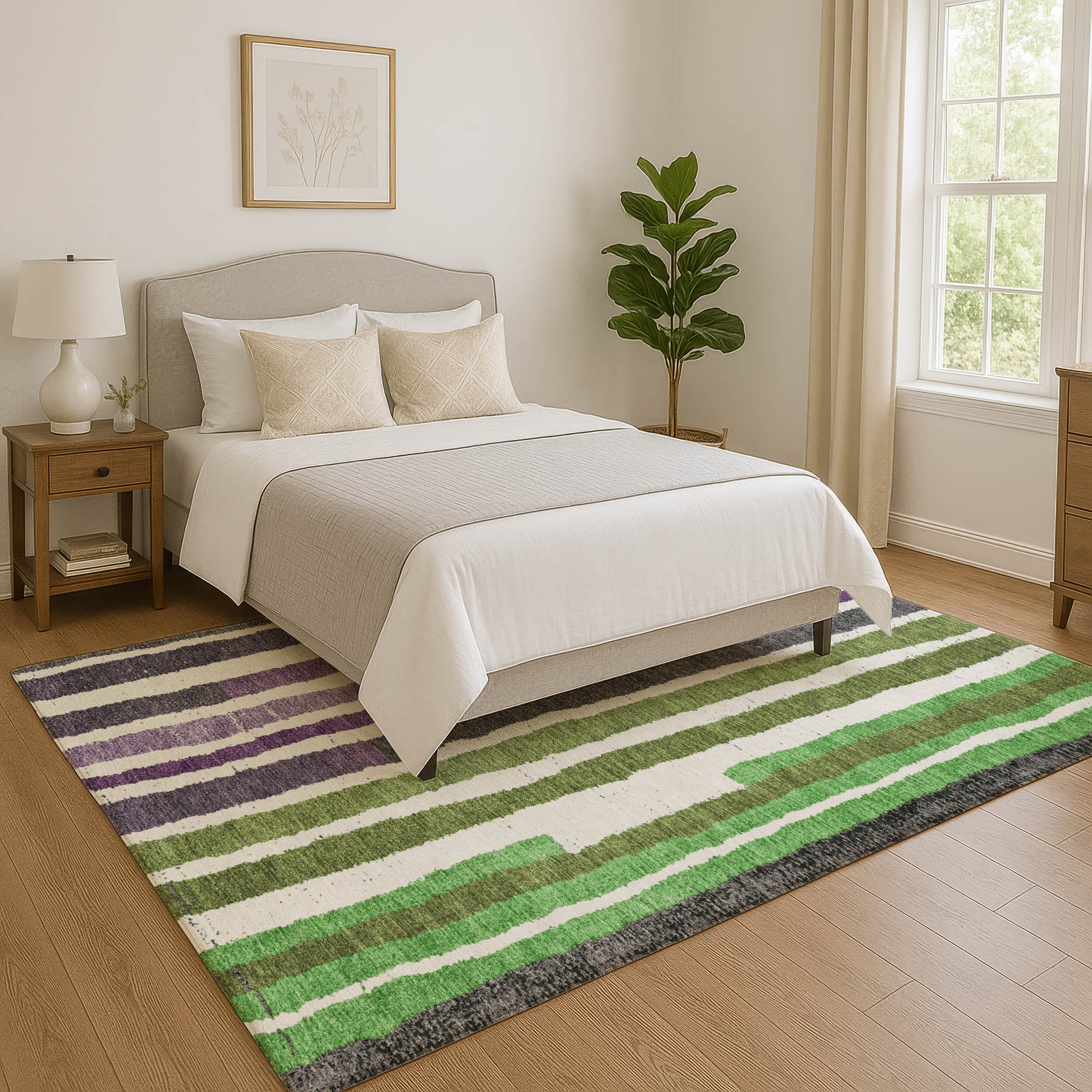 Kotor Machine Washable Transitional Gray Rug 2'6" x 3'10" #shape_Rectangle