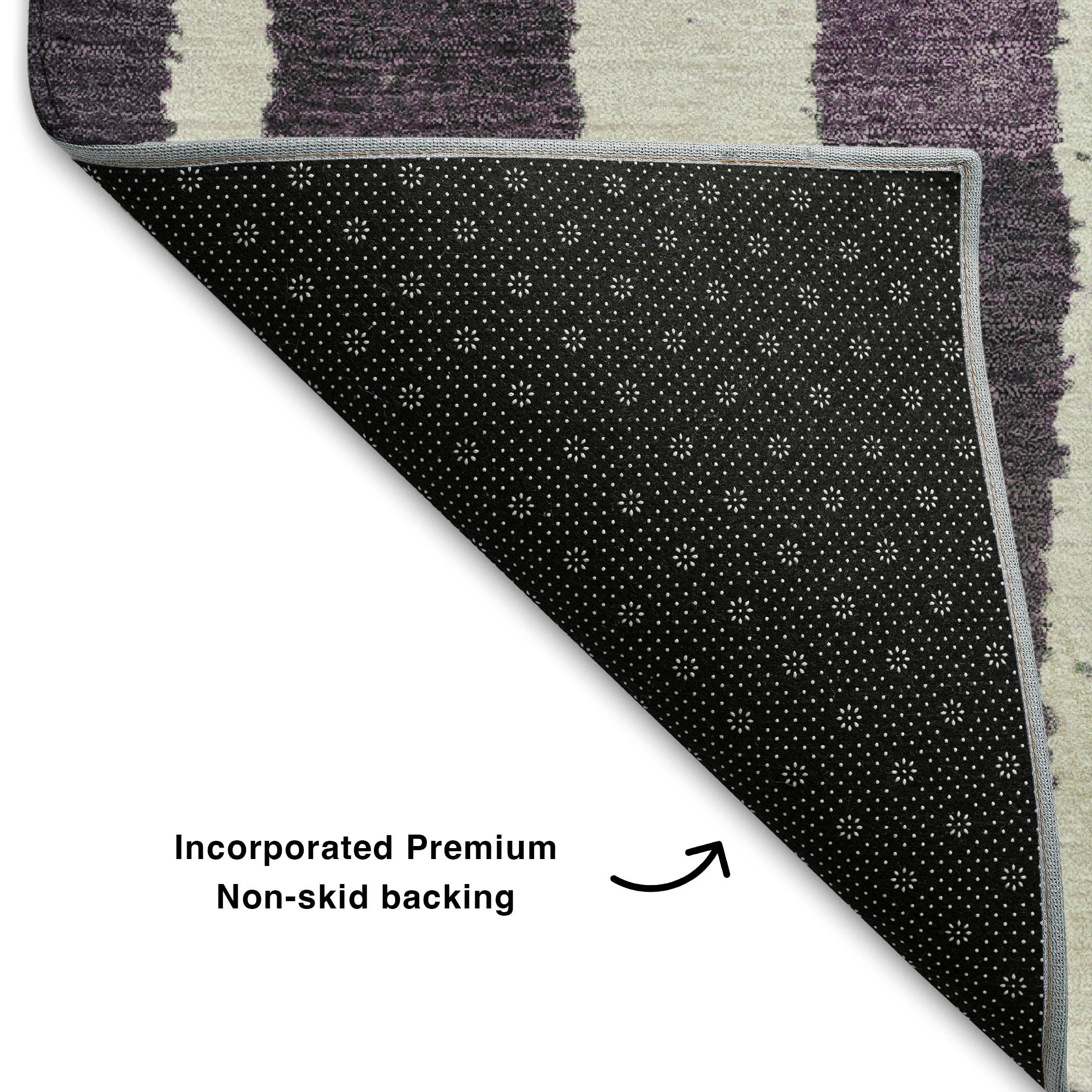 Kotor Machine Washable Transitional Purple Rug 1'8" x 2'6" #shape_Rectangle