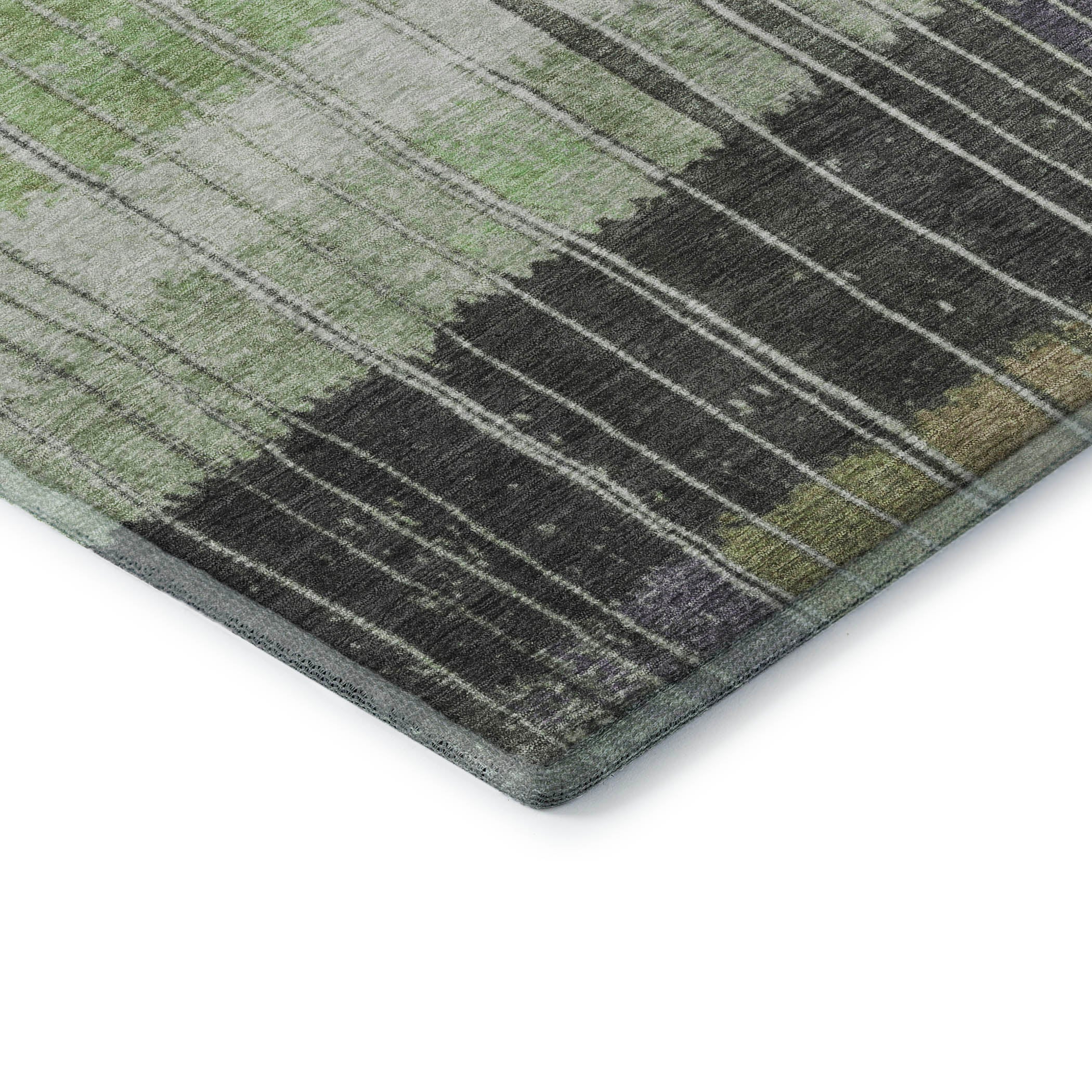 Kotor Machine Washable Transitional Aloe Green Rug 1'8" x 2'6" #shape_Rectangle