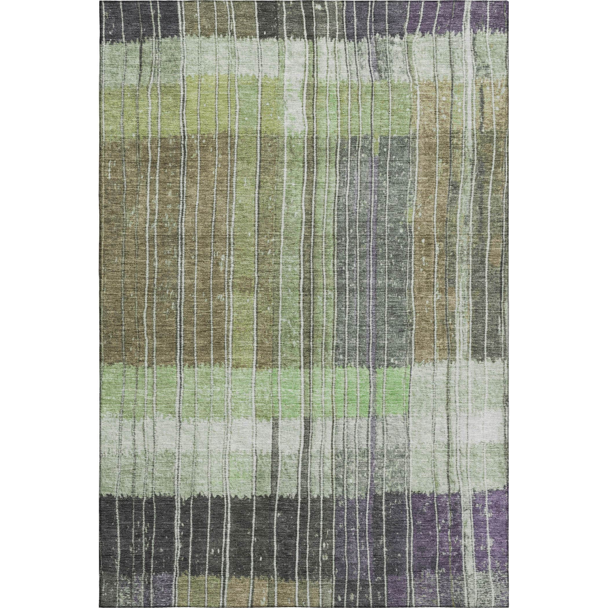 Kotor Machine Washable Transitional Aloe Green Rug 2'6" x 3'10" #shape_Rectangle