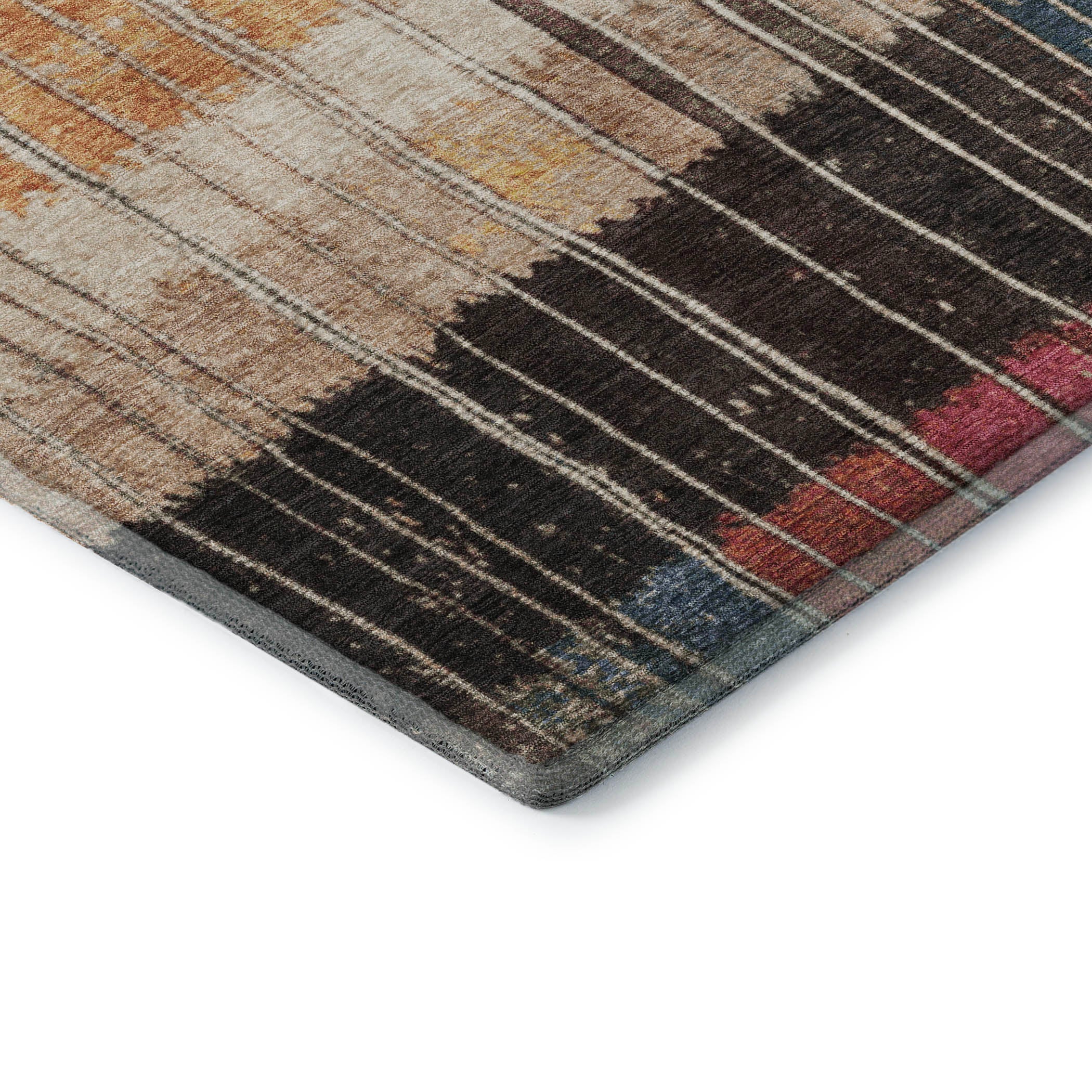 Kotor Machine Washable Transitional Beige Brown Rug 1'8" x 2'6" #shape_Rectangle