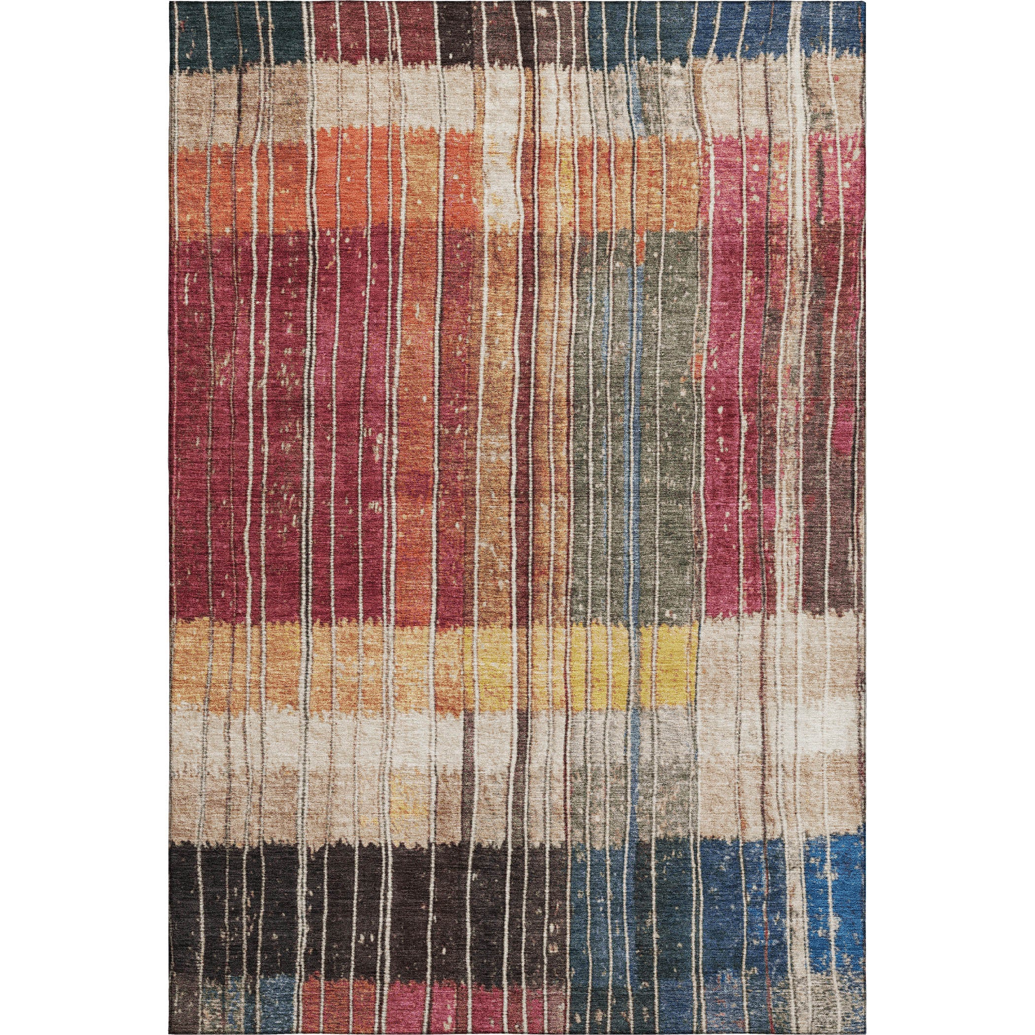 Kotor Machine Washable Transitional Beige Brown Rug 2'6" x 3'10" #shape_Rectangle