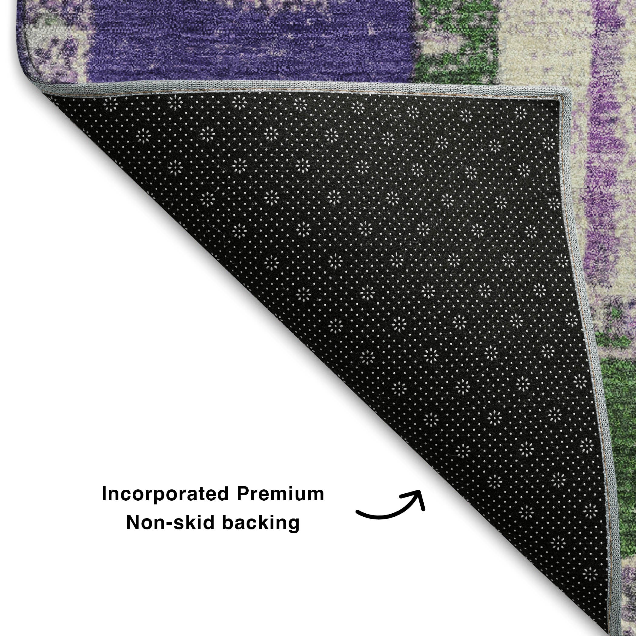 Baku Machine Washable Transitional Green Rug 1'8" x 2'6" #shape_Rectangle