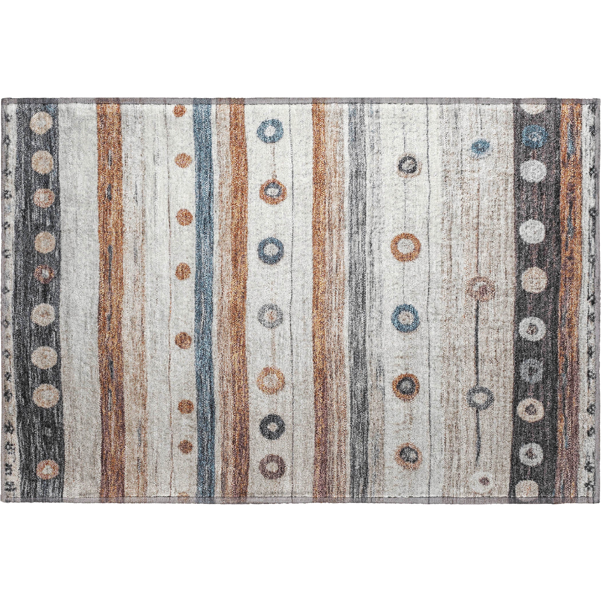 Kathmandu Machine Washable Transitional Copper Orange Rug 1'8" x 2'6" #shape_Rectangle