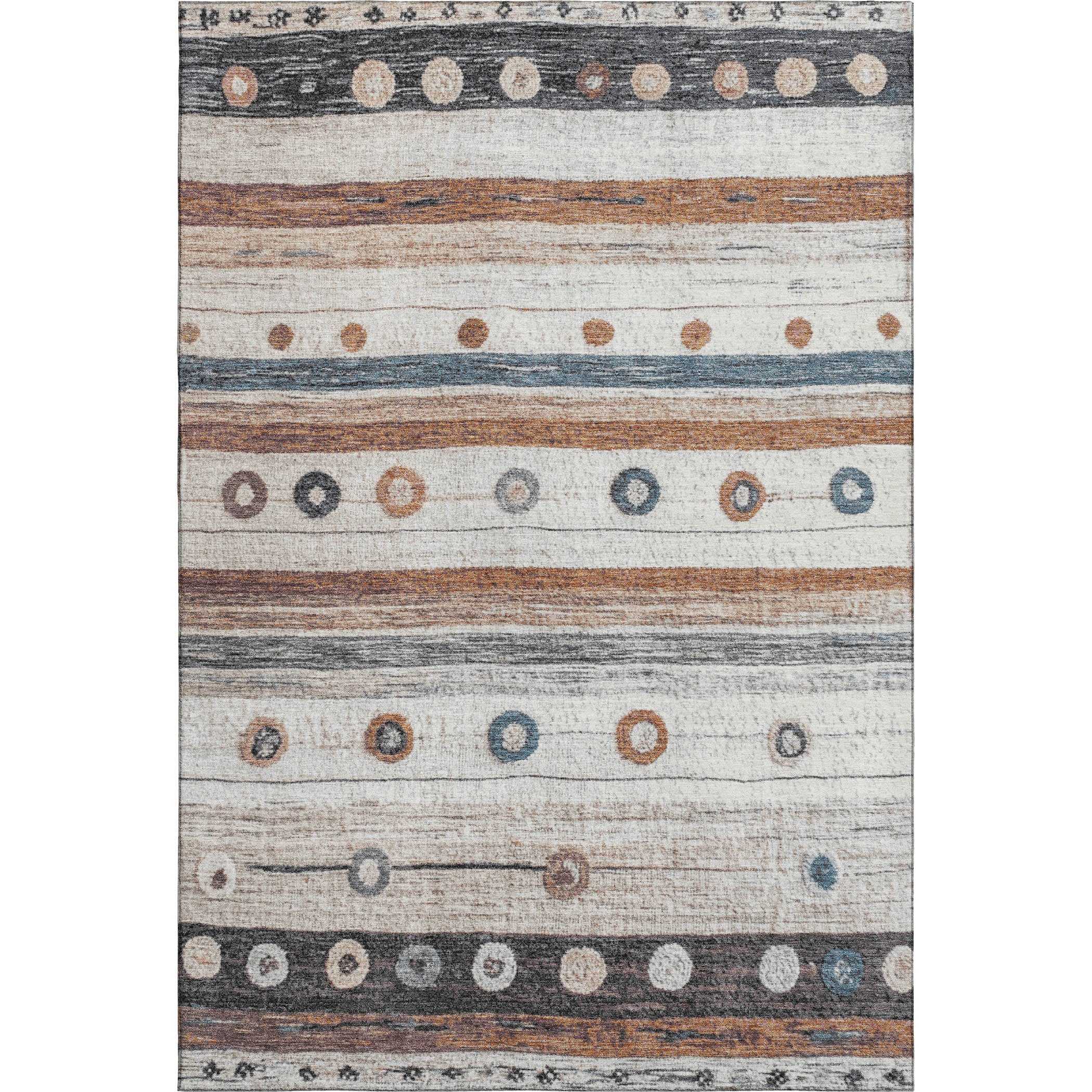 Kathmandu Machine Washable Transitional Copper Orange Rug 2'6" x 3'10" #shape_Rectangle
