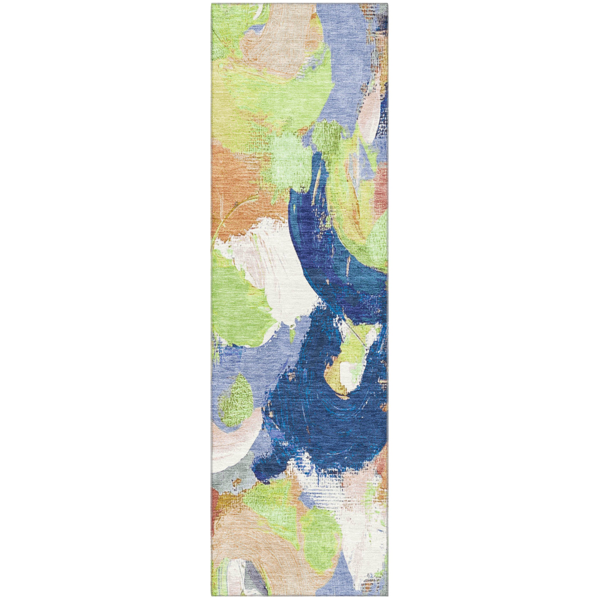 Tallinn Machine Washable Transitional Aloe Green Rug 2'3" x 7'6" #shape_Runner