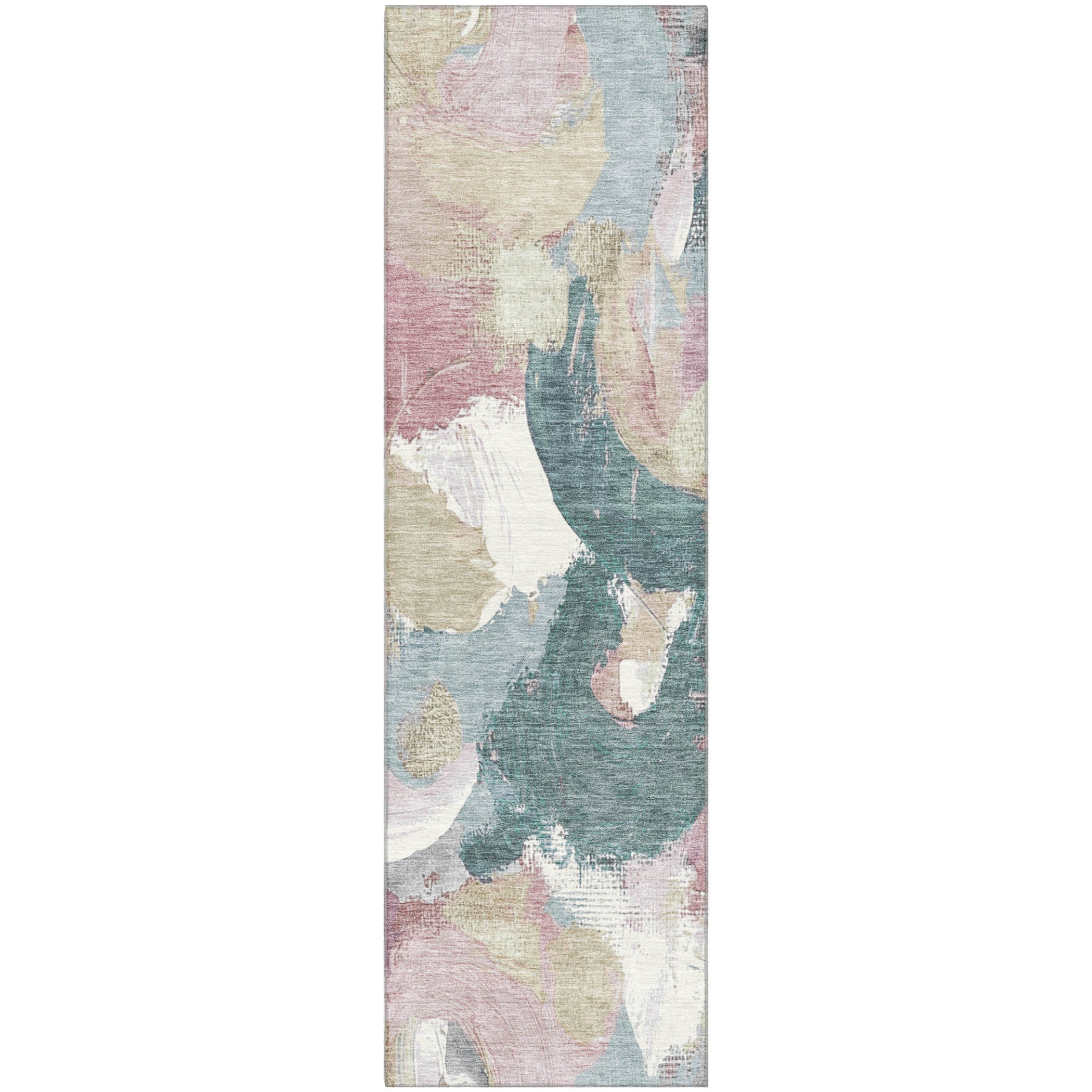 Tallinn Machine Washable Transitional Mauve Pink Rug 2'3" x 7'6" #shape_Runner