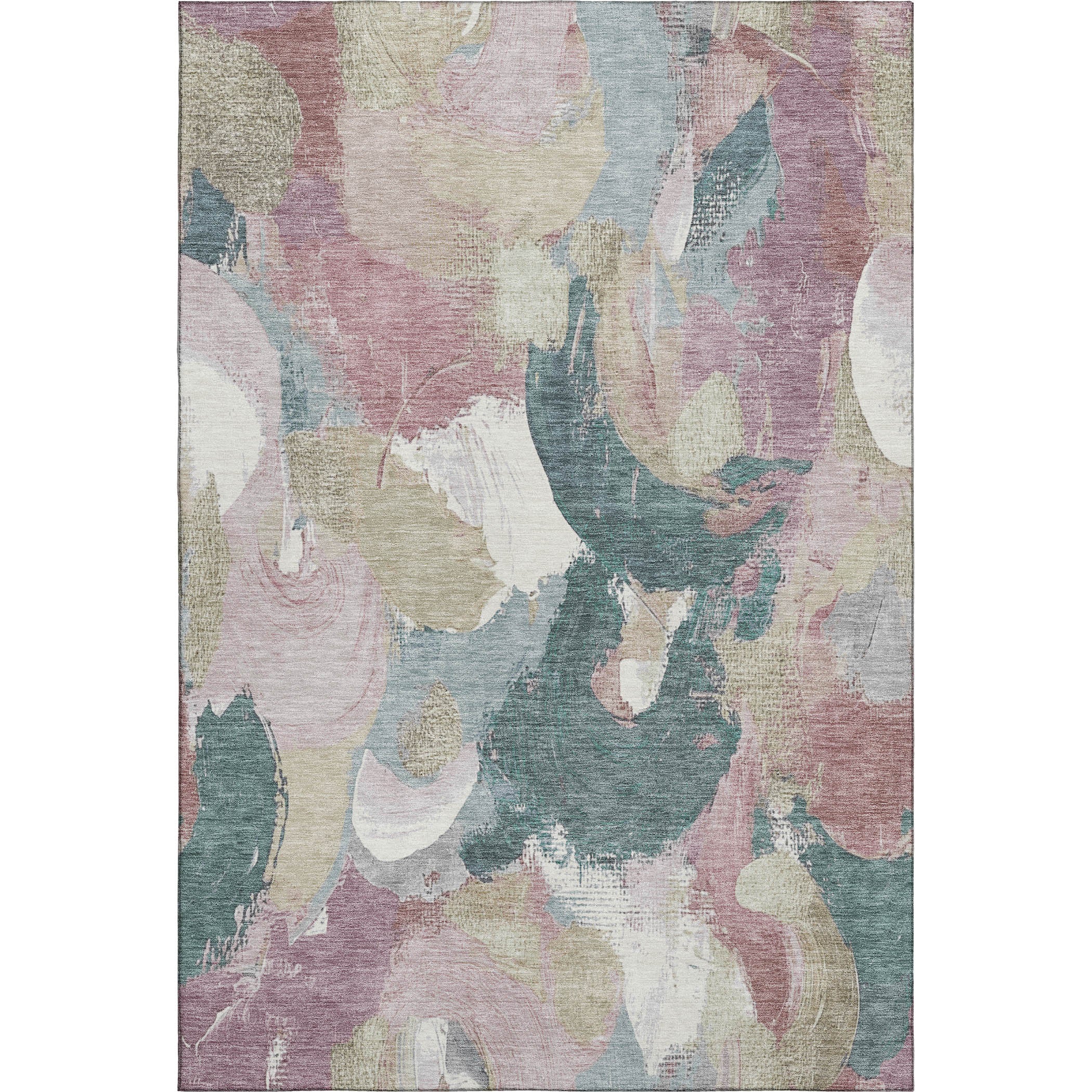Tallinn Machine Washable Transitional Mauve Pink Rug 2'6" x 3'10" #shape_Rectangle