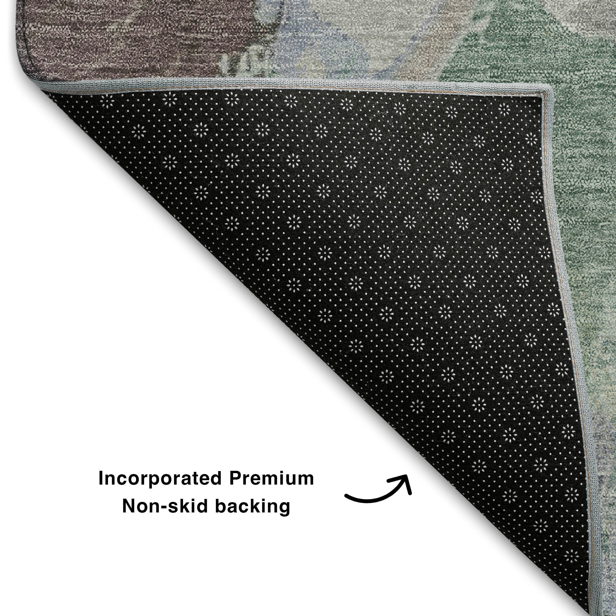 Tallinn Machine Washable Transitional Seafoam Blue Rug 1'8" x 2'6" #shape_Rectangle