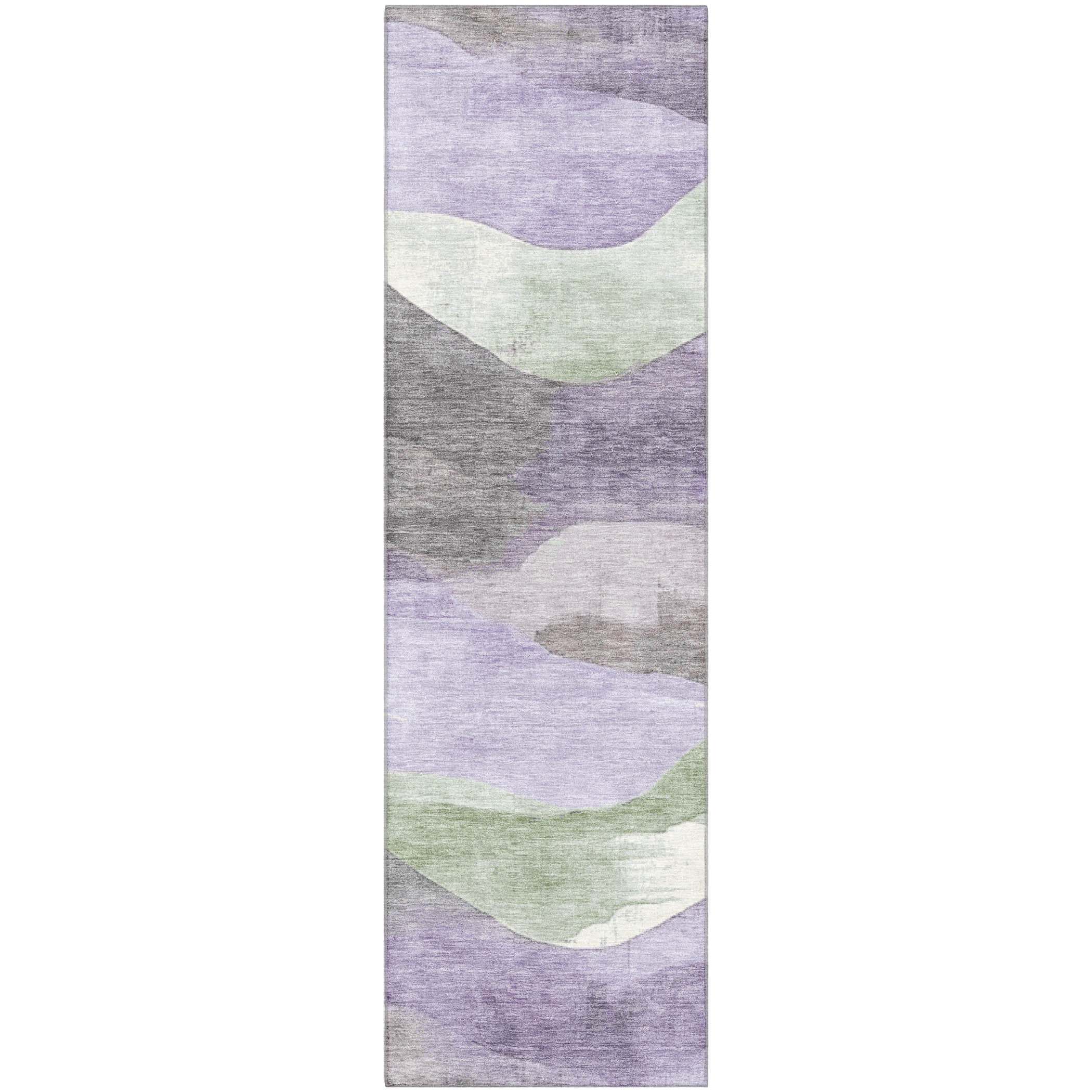 Lucerne Machine Washable Transitional Purple Rug 2'3" x 7'6" #shape_Runner