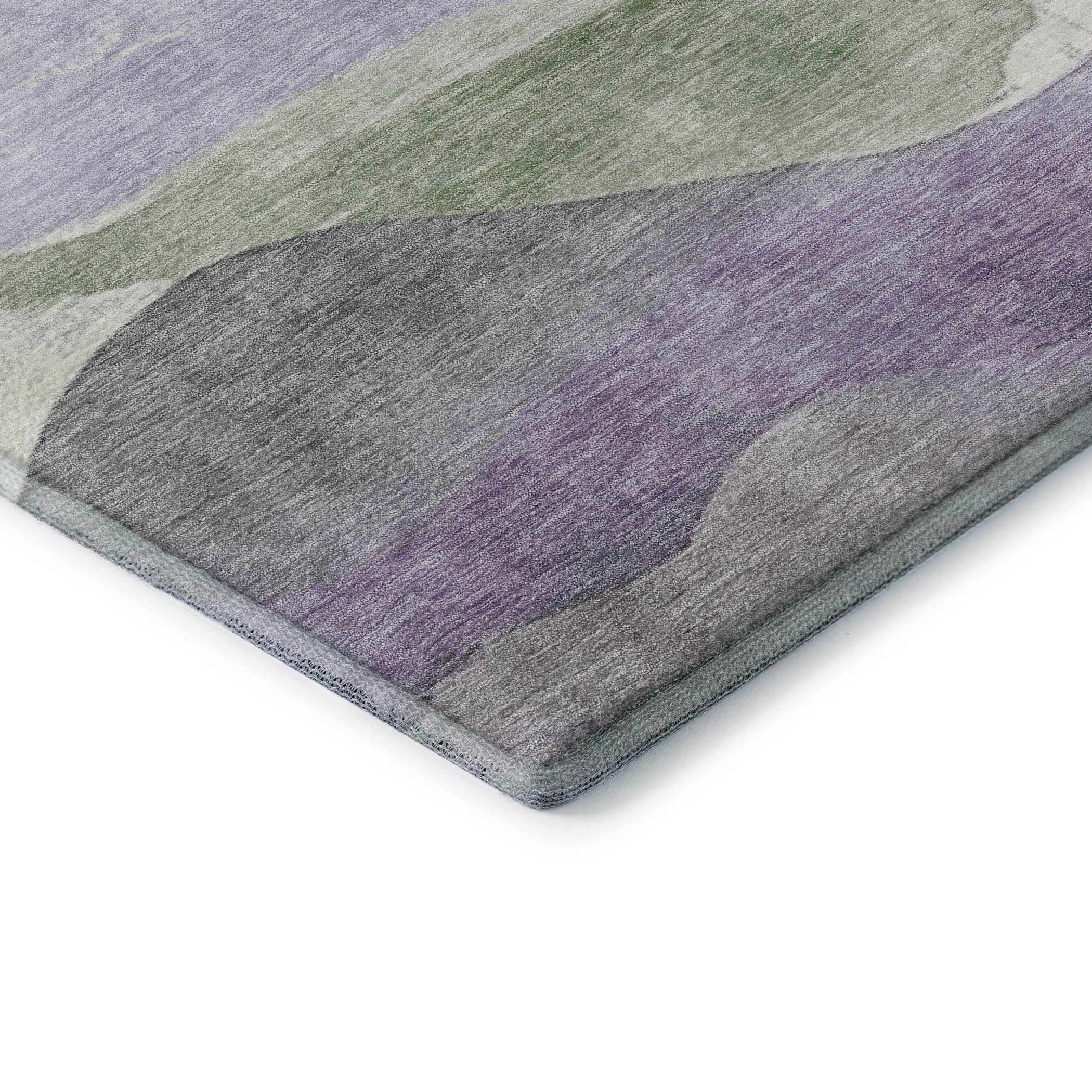 Lucerne Machine Washable Transitional Purple Rug 1'8" x 2'6" #shape_Rectangle